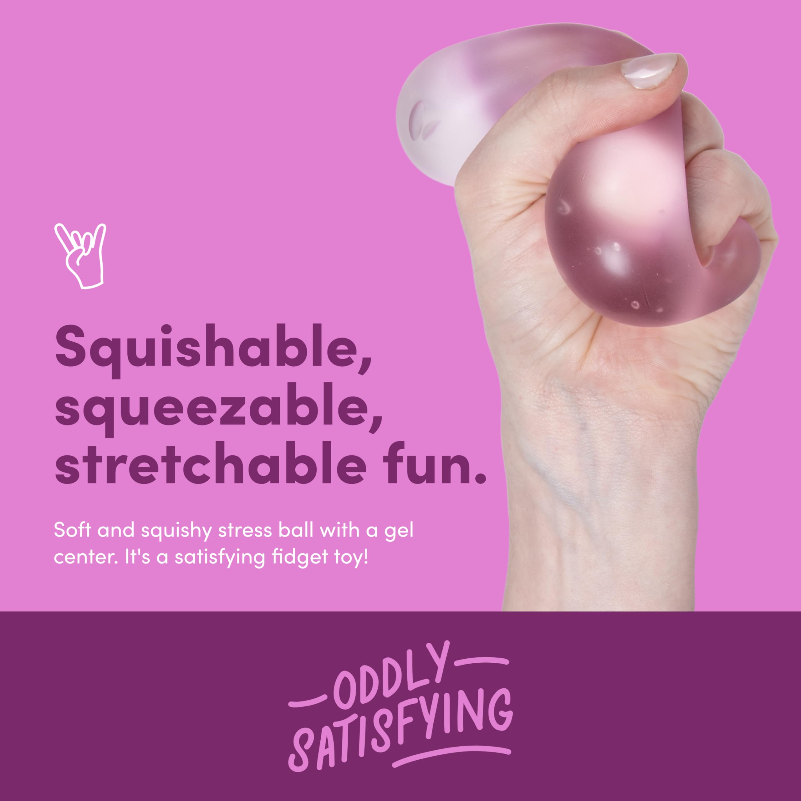 Speks Gump Stress Balls - Silky Soft Memory Gel Squishy Fidget Toy for Adults and Teens 14+ | Moon Jelly 3