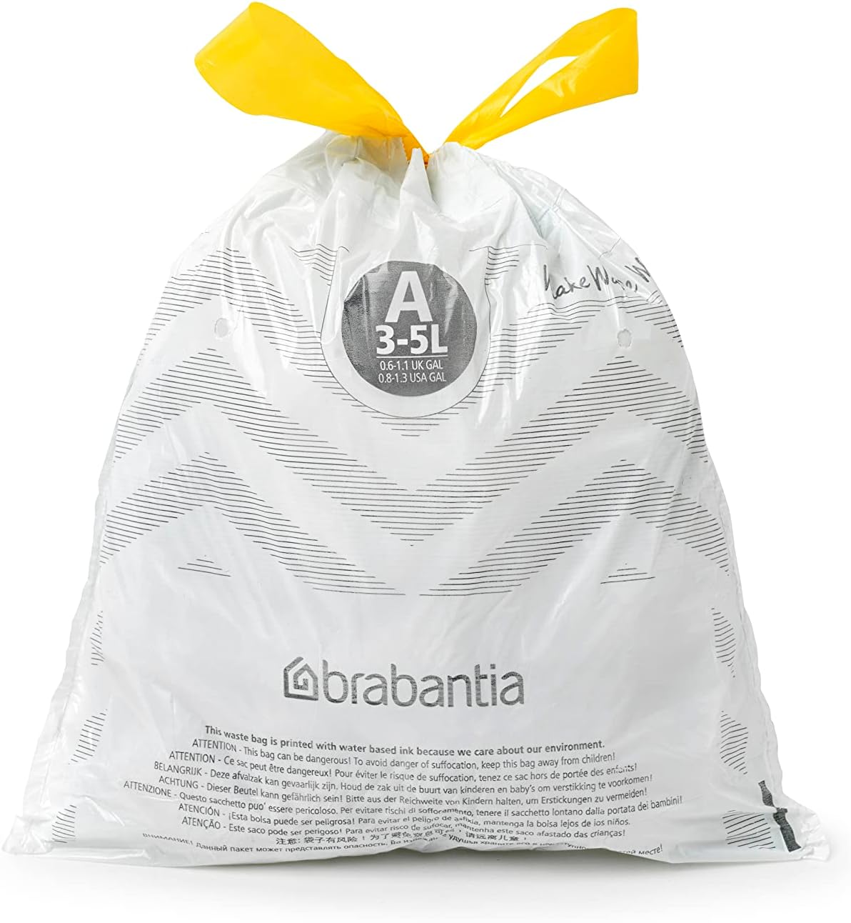 Brabantia - PerfectFit Bin Liners (Size A/3 Litre) Thick Plastic Trash Bags with Tie-Tape 5