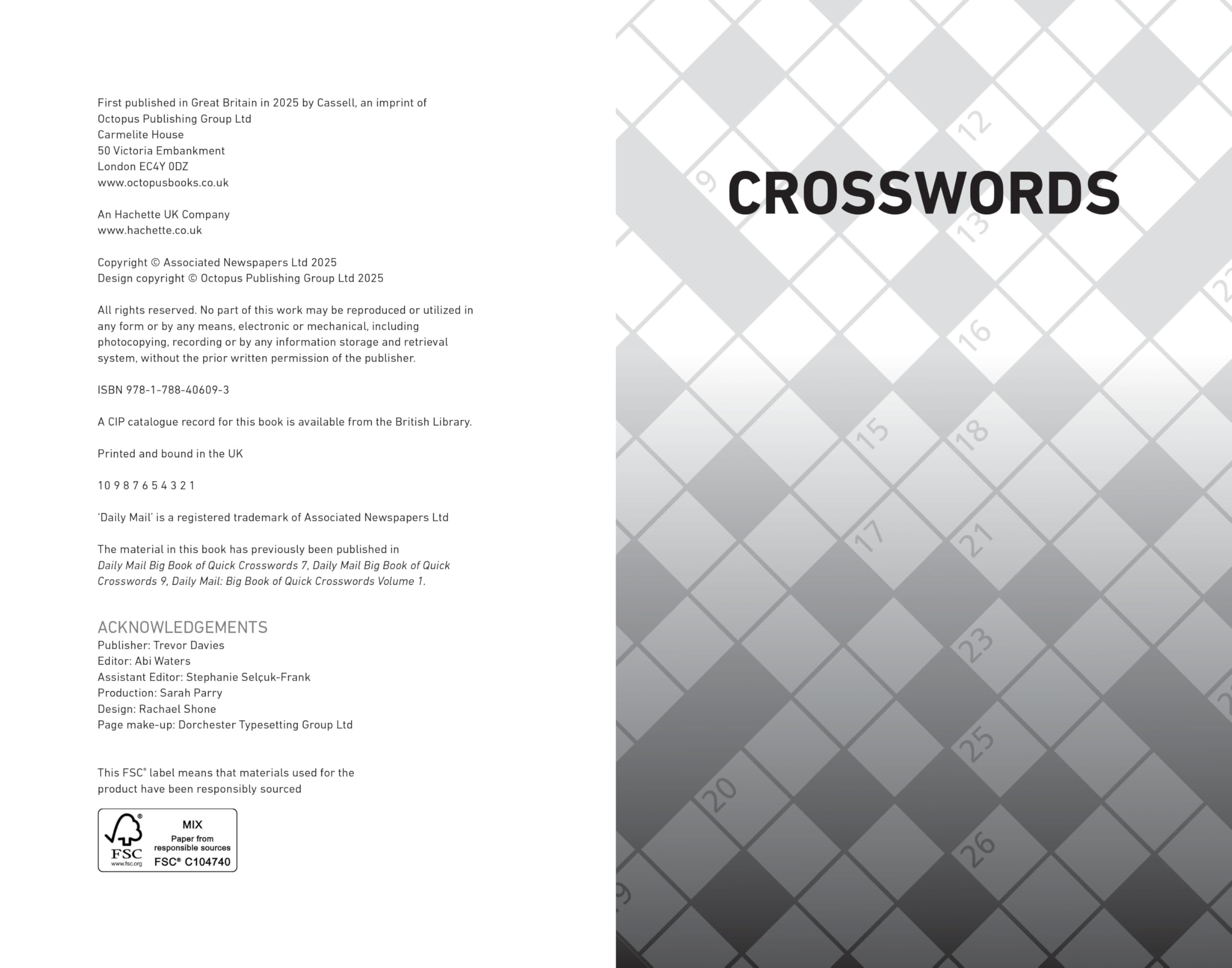 Cassell Daily Mail Big Book of Quick Crosswords Volume 8 | 400 Puzzles | Paperback