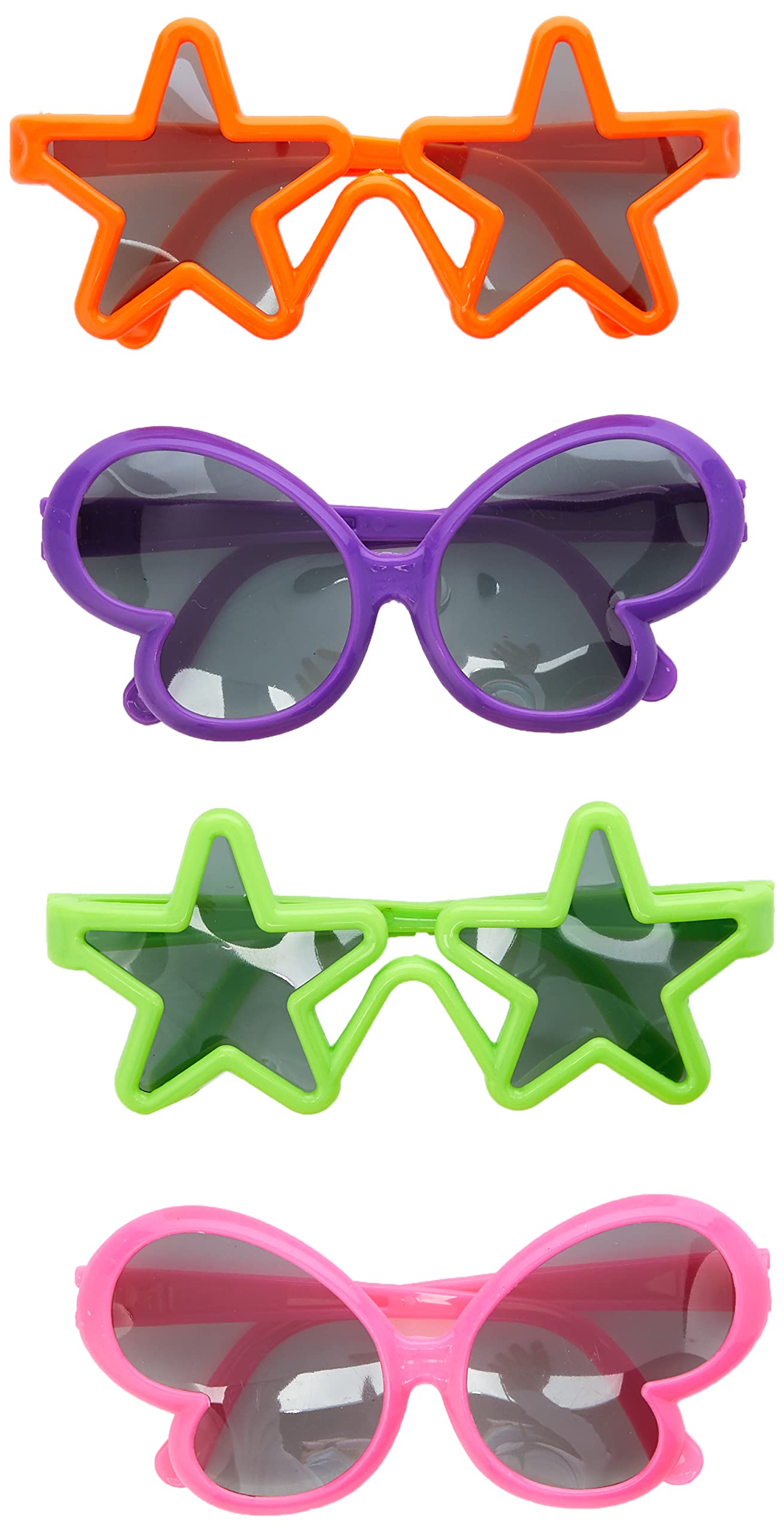 Baker Ross Funky Fun Sunglasses Shades for Kids (Pack of 4) | Assorted Retro Shapes | Plastic 1