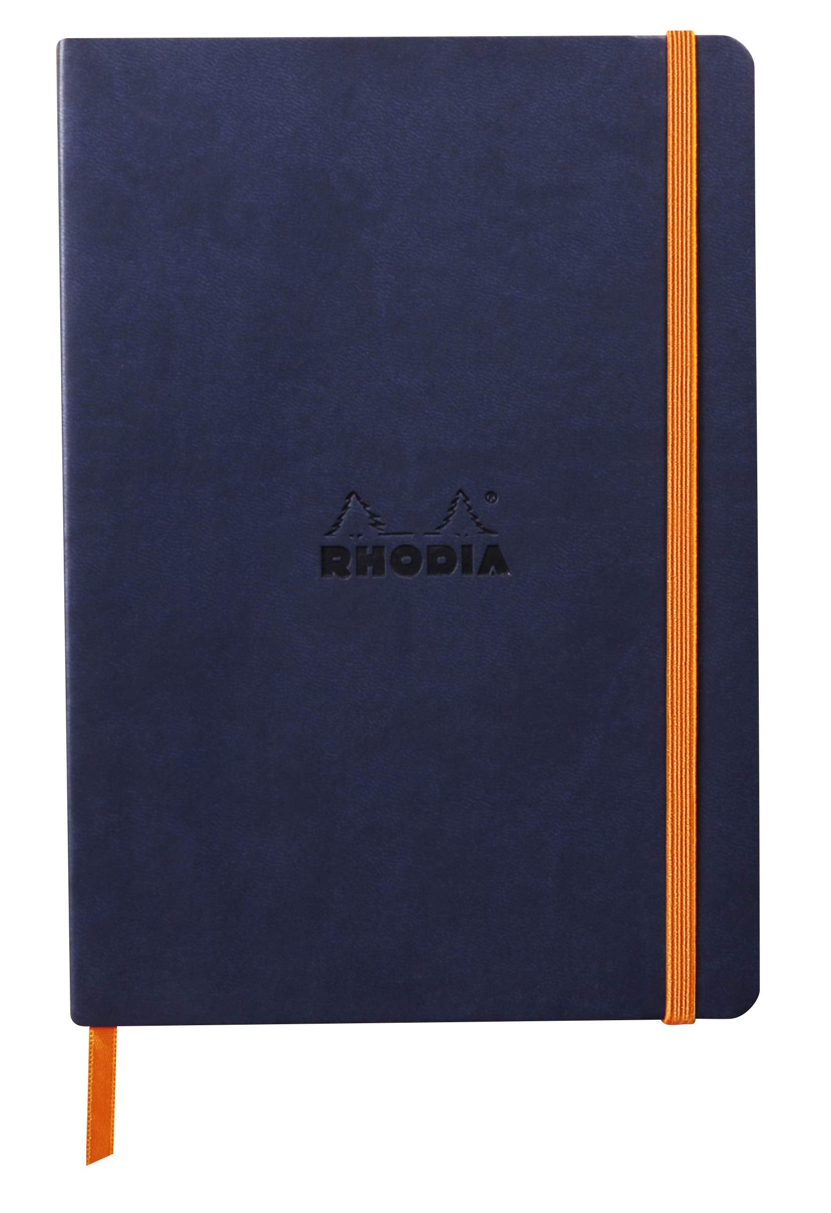 Rhodia Rhodiarama Flexible Notebook - A5 Lined 160 Pages | 90 g/m² Ivory Paper | Midnight Blue