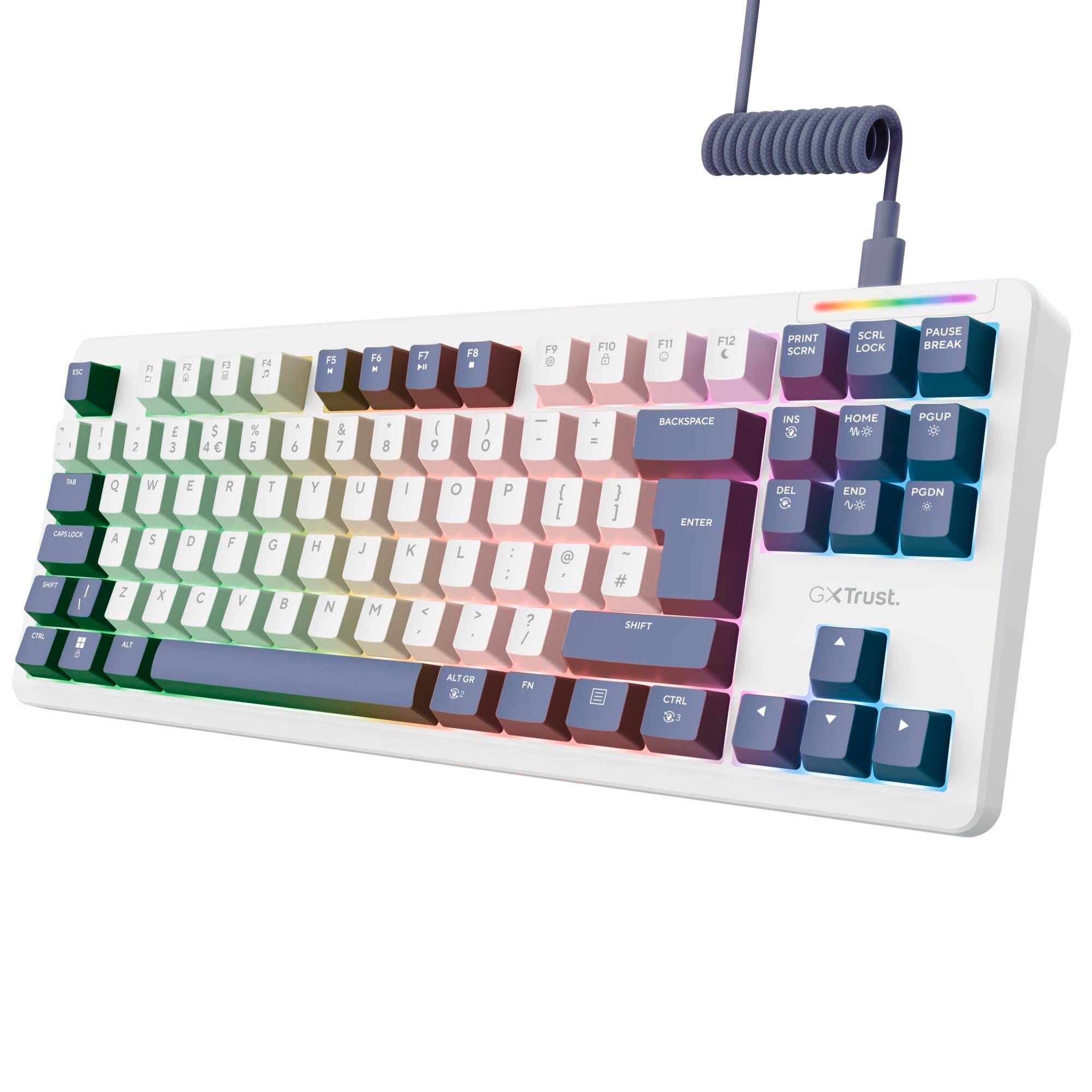 Trust Gaming GXTrust 872 Xyra TKL Mechanical Keyboard - Gasket Mount, Hot-Swappable, RGB Backlit, UK Layout 10