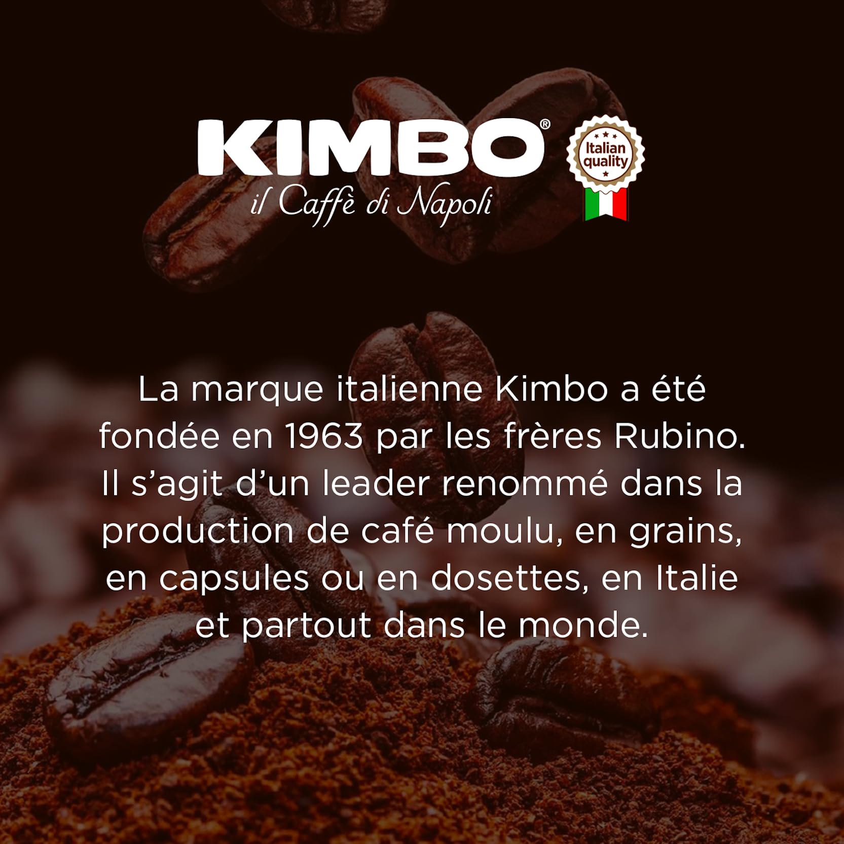 Kimbo Espresso Napoli Whole Coffee Beans - Dark Roast 250g 12