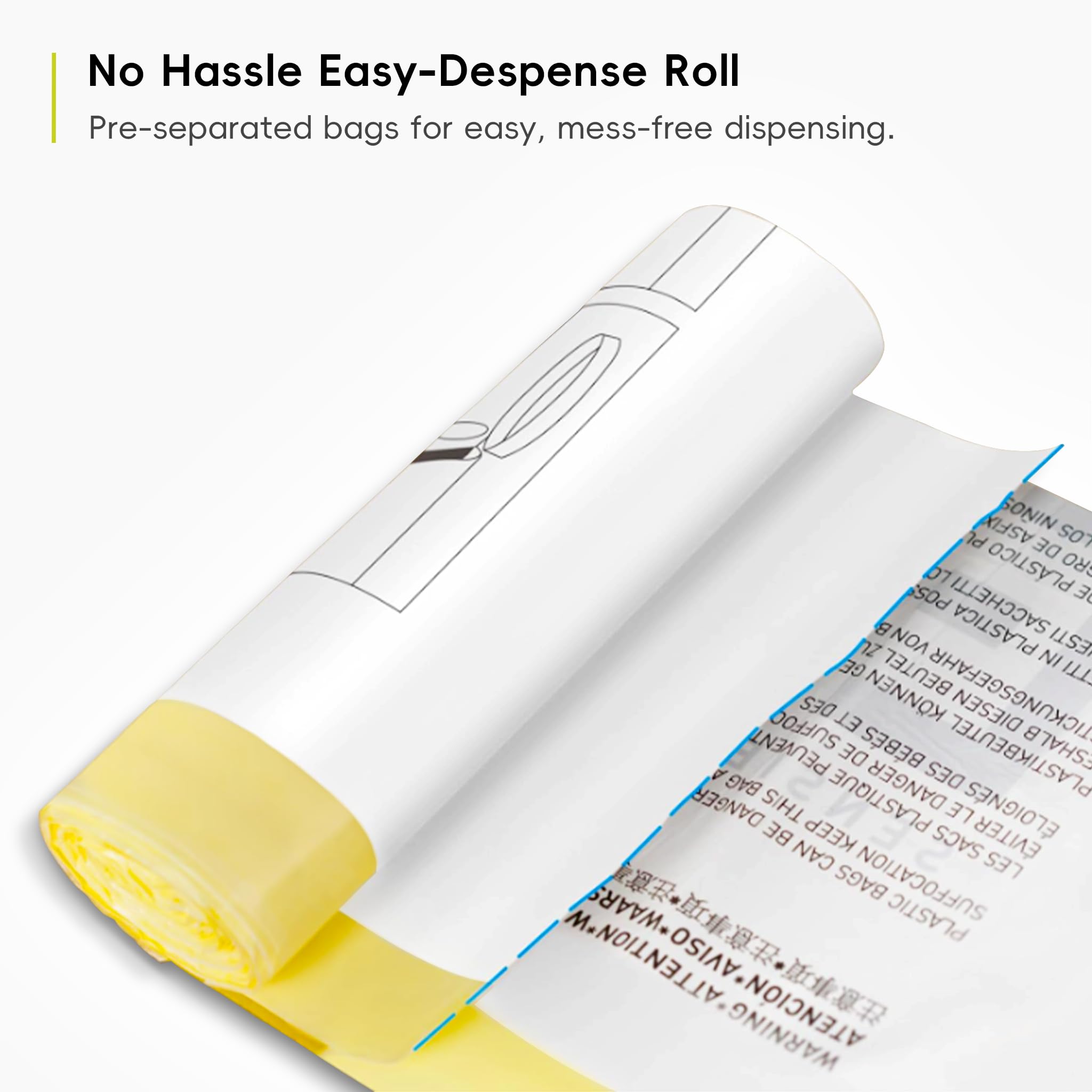 EKO Extra Strong Drawstring Bin Liners for 25-35L Kitchen Bins - 12 Bags, White 3