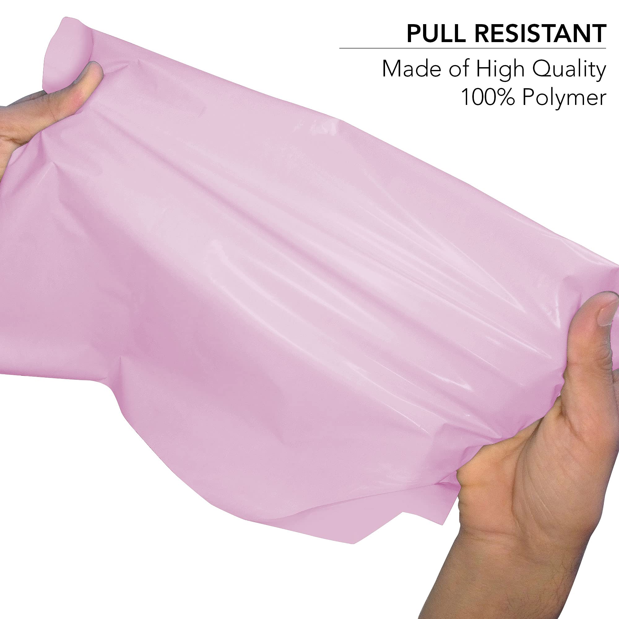 iSOUL Strong Large Mailing Postal Bags - 10 x 14 Inch, Baby Pink, 100 Count | Water Resistant 4