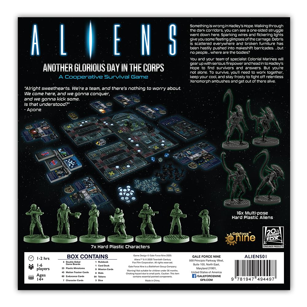 Aliens: Another Glorious Day in the Corps - Cooperative Board Game by Gale Force Nine