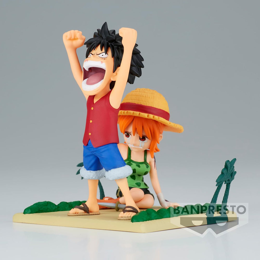 Banpresto World Collectable Figure One Piece Log Stories - Luffy & Nami Vinyl Figure (BPR89111)