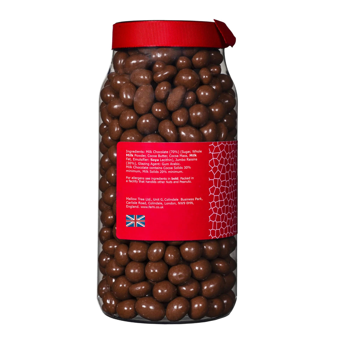 Rita Farhi Milk Chocolate Covered Raisins in a Gift Jar | 870 g