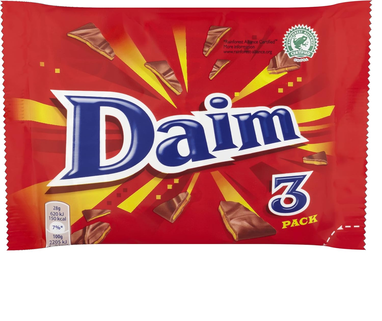 Daim - Milk Chocolate with Crunchy Almond Caramel Bars 84g (Pack of 24 Multipacks) 7