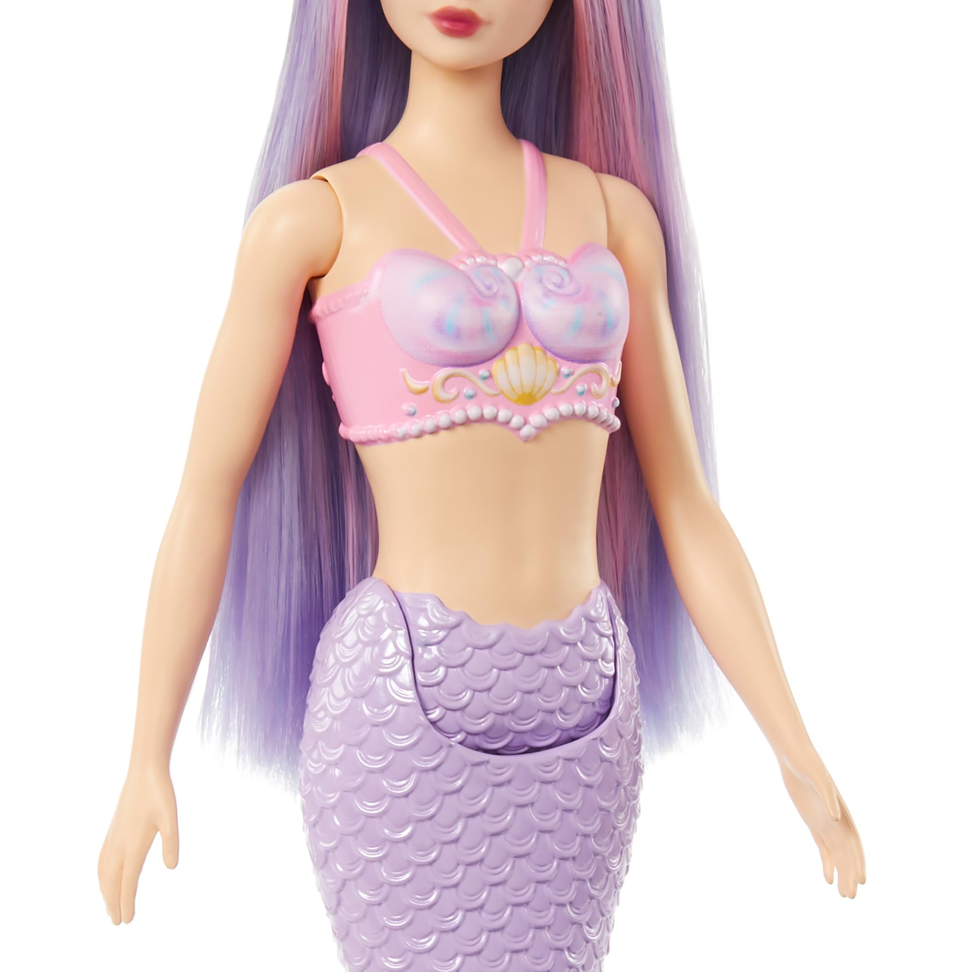 Barbie Mermaid Doll with Pink/Lilac Hair & Headband Accessory | Lavender Tail | HRR06 3