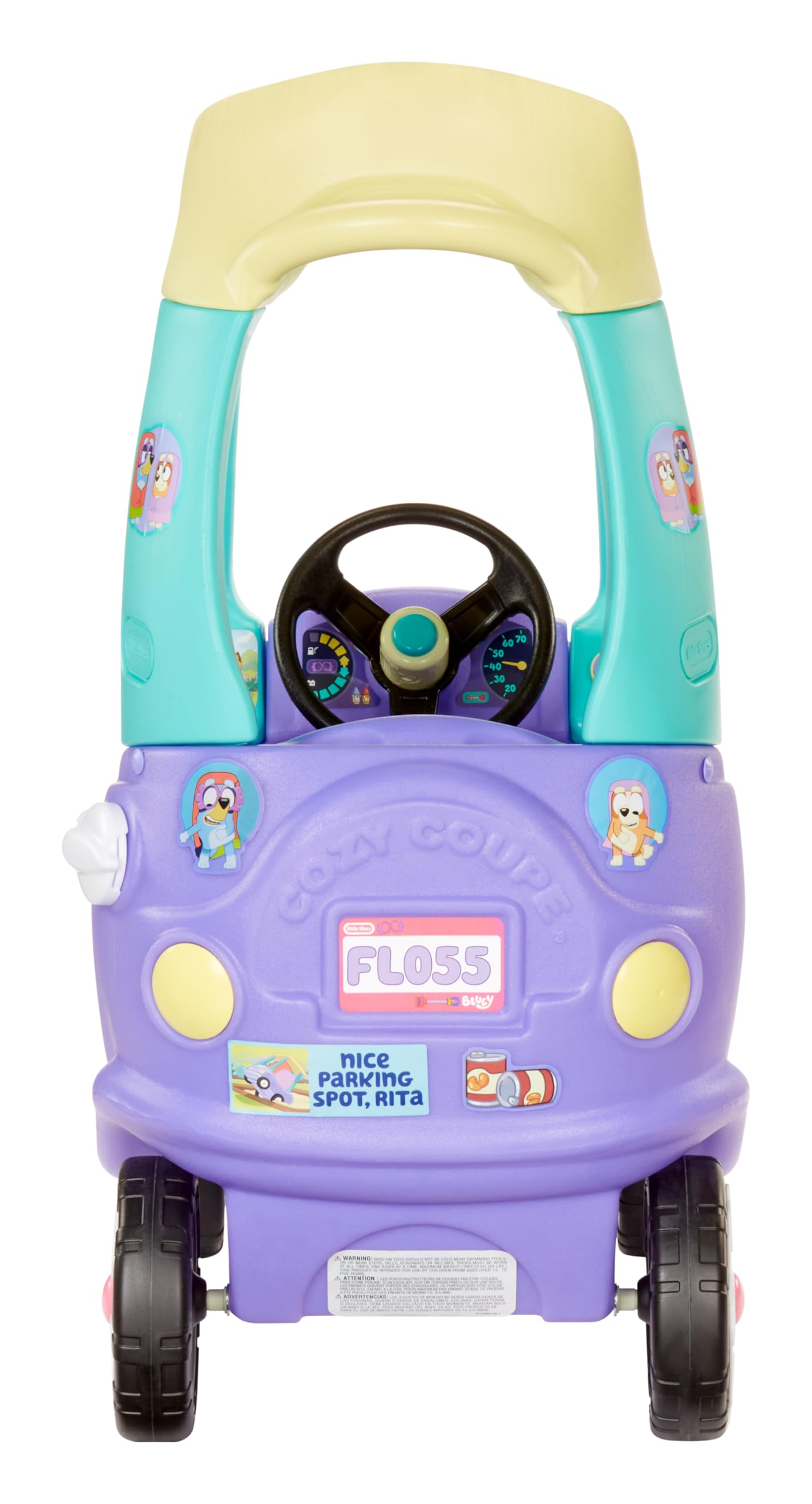little tikes Bluey Grannies Car Coupe with 2 Accessories | Ages 3-5 | Foot-to-Floor Ride-On 15