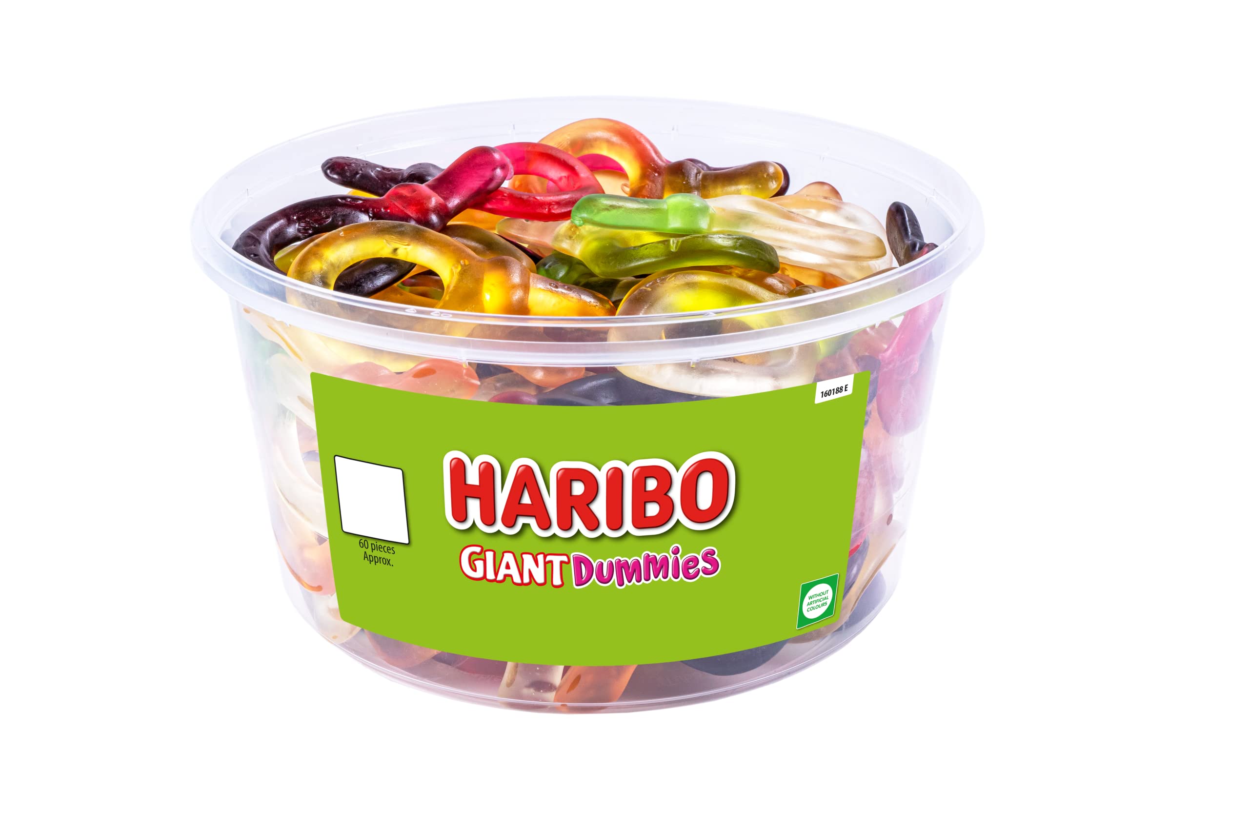 HARIBO Giant Dummies – 60 Pieces of Fruity Gummy Sweets – 816g Tub 1