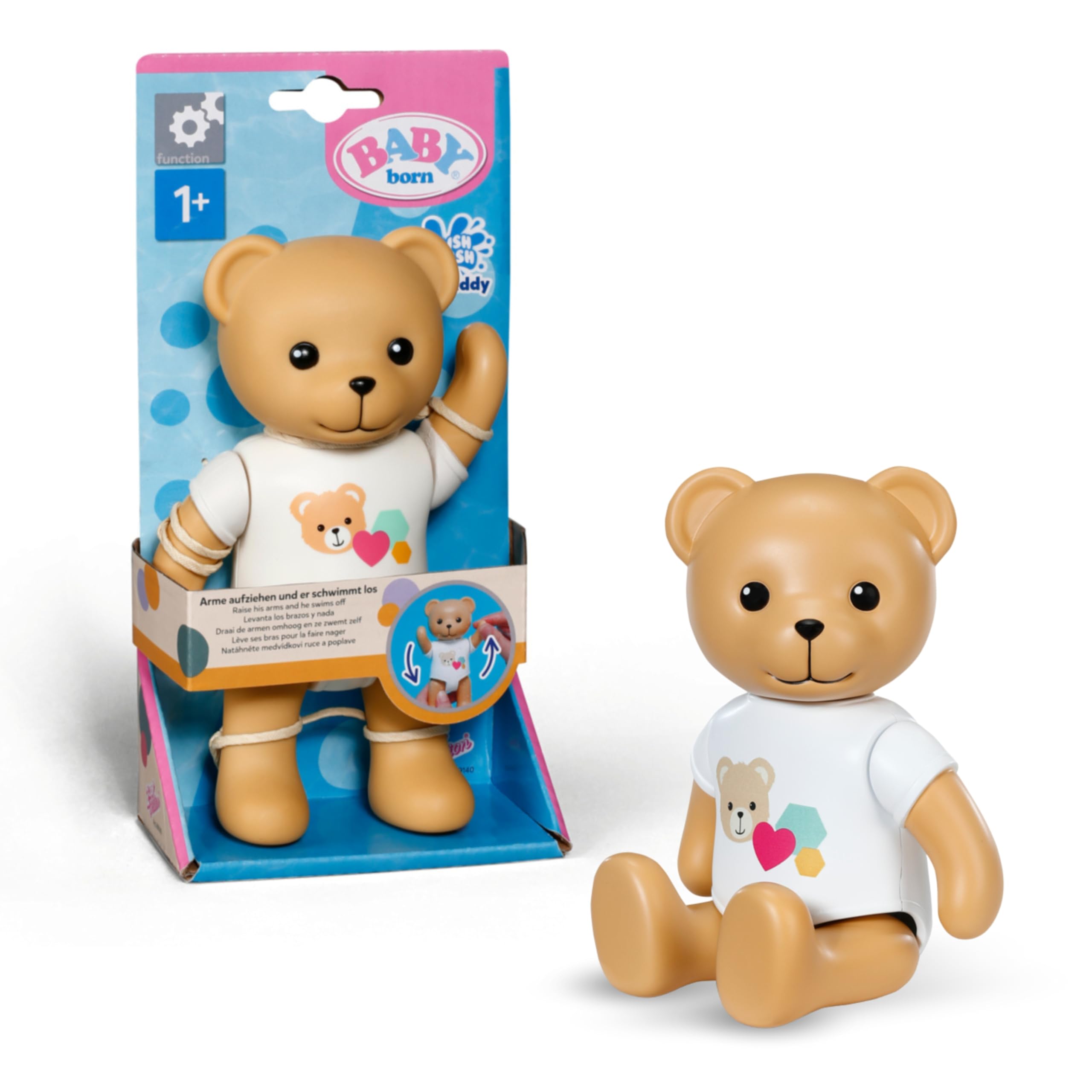 BABY born Splish Splash Teddy - Interactive Wind-up Swimming Bath Toy | Ages 1+ | 20 cm 1