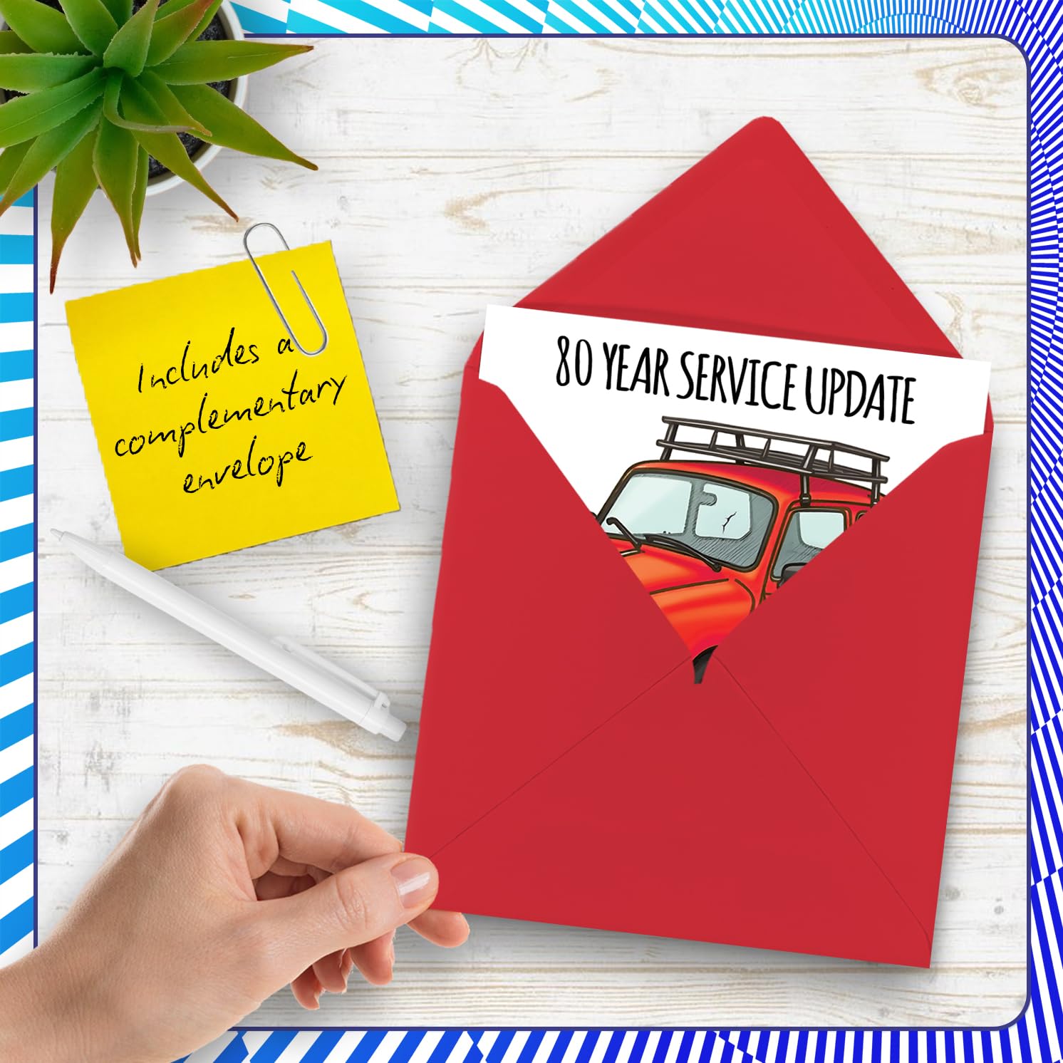 Stuff4 80th Birthday Card for Men & Women | 145mm Greeting Card | Humorous Service Design 5