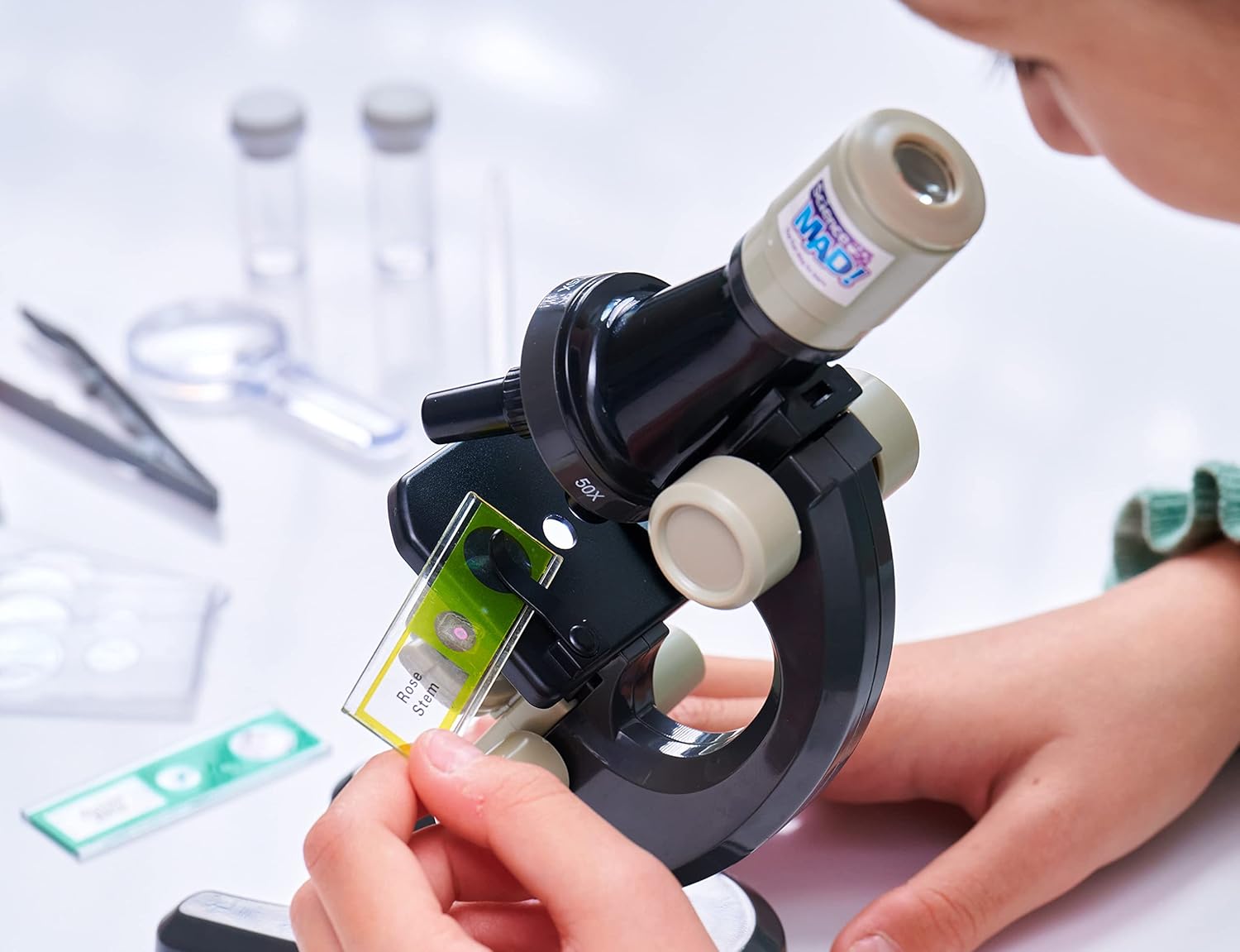 Science Mad SM45 Rose 100x Microscope - Educational STEM Toy for Kids 6+ 6