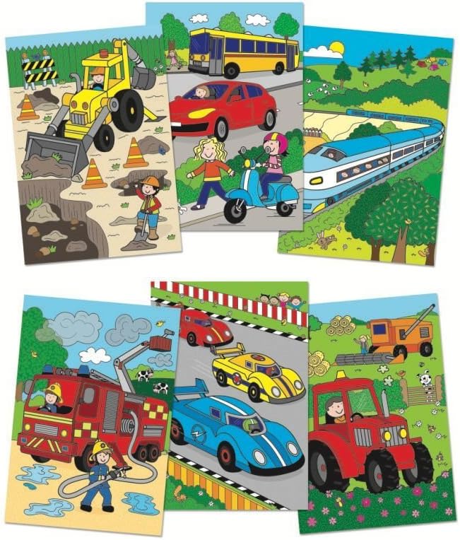Galt Water Magic - Vehicles Reusable Colouring Book for Kids 3+