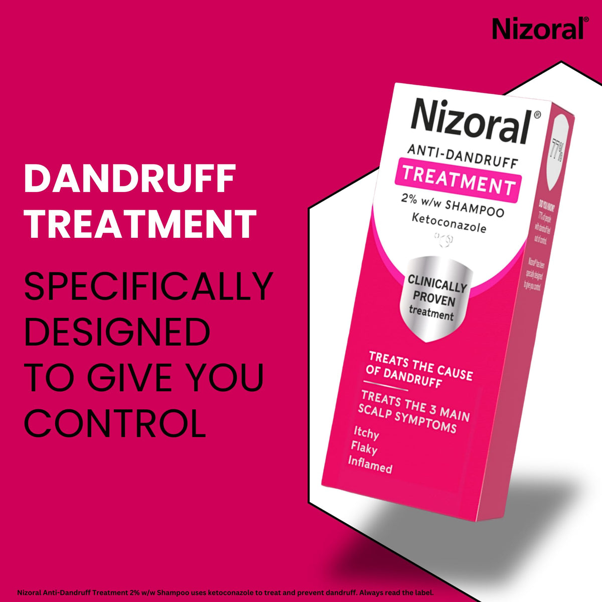 Nizoral Anti-Dandruff Treatment Shampoo - Ketoconazole 2%, 60 ml