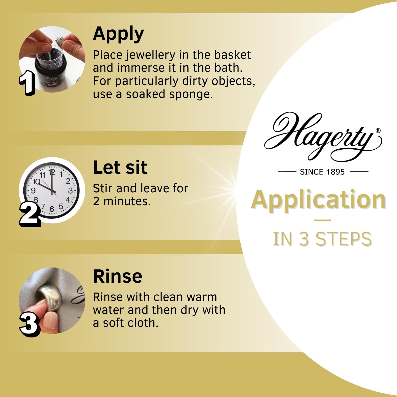 Hagerty Silver Clean Jewellery Dip Bath - Instant Tarnish Remover | 170 ml Liquid Polish