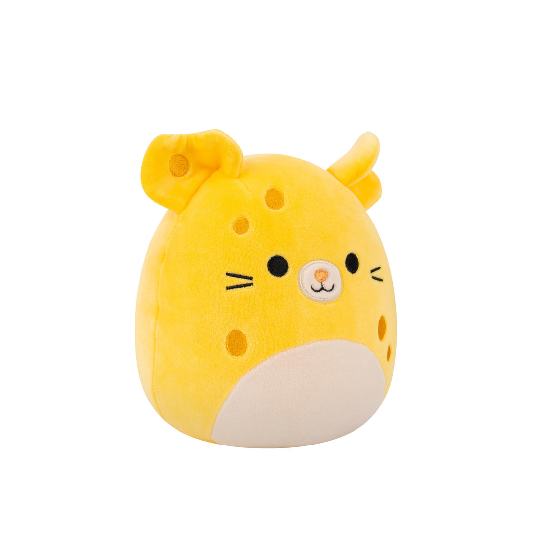 Squishmallows Amelia the Yellow Cheese Mouse - 7.5-Inch Plush Toy for Kids 3 Years and Up
