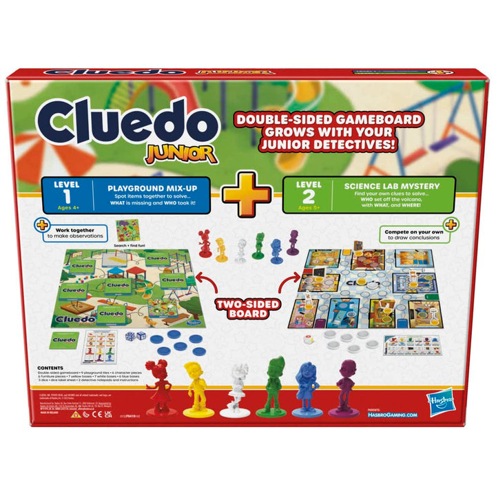 Hasbro Gaming Cluedo Junior Board Game, 2-in-1 Detective Game for Kids 4+ Years, Double-Sided Gameboard for 2-6 Players