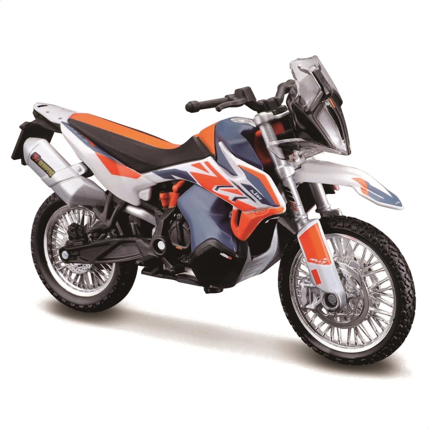 Bburago KTM 790 Adventure R Rally Motorbike Die-Cast Model - 1:18 Scale, White 1