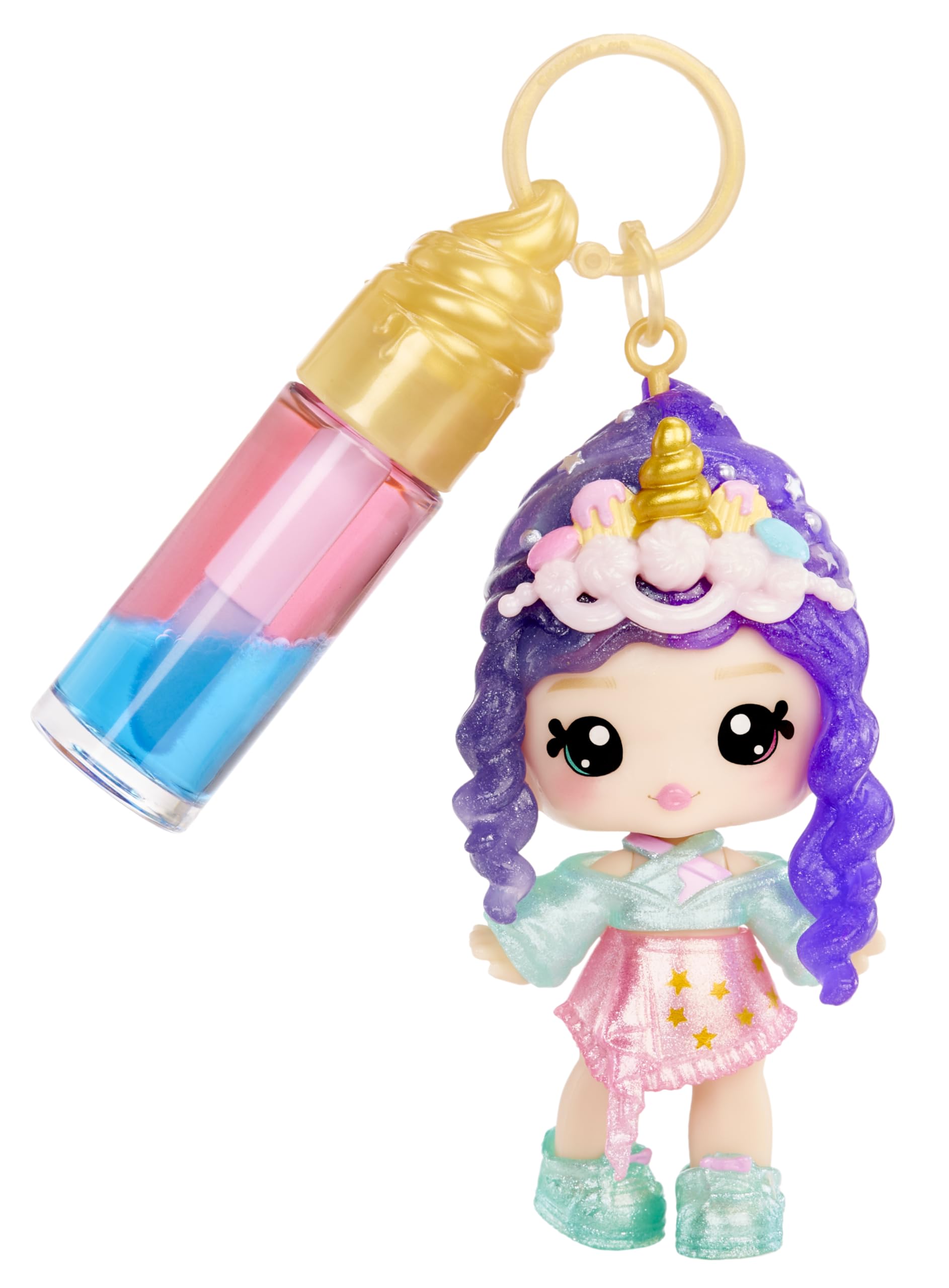 Yummiland Phoebe Frappe Lip Gloss Doll - Mystery Color Change Series, 10cm Fashion Doll with DIY Two-Tone Lip Gloss Kit 12