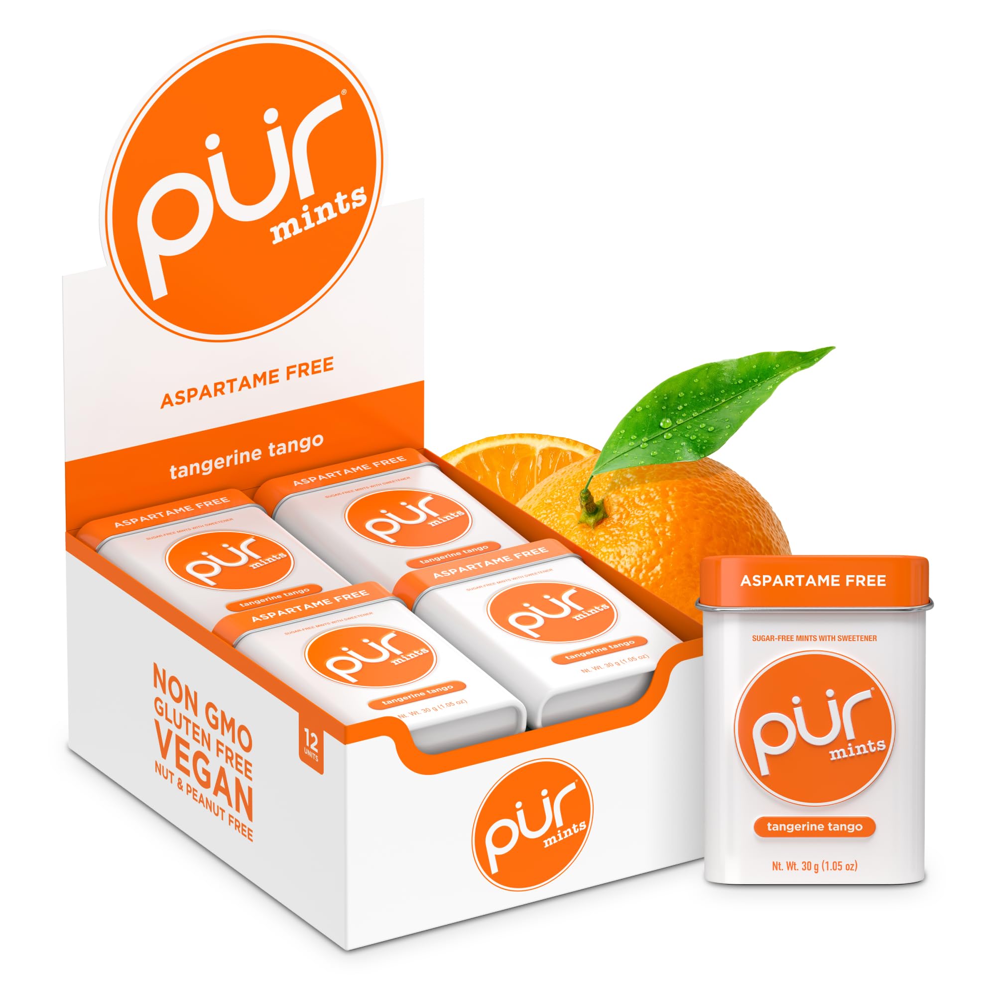 PUR Mints - Sugar Free Tangerine Tango Mints with Xylitol (360g)