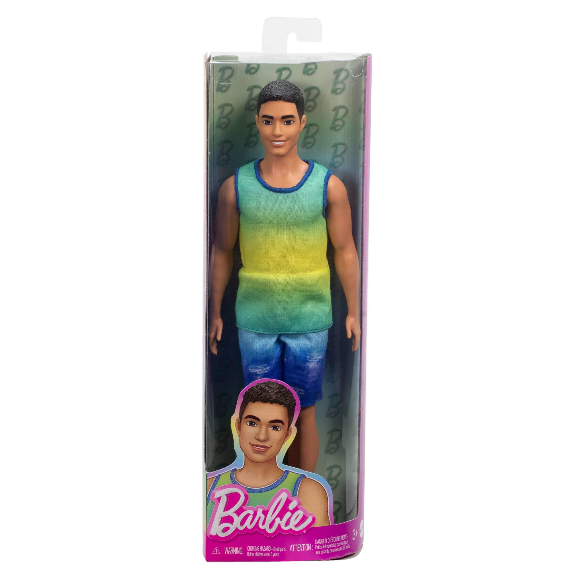 Barbie Fashionistas Ken Doll #236 with Black Hair, Blue Green Ombre Tank - Ages 3+ 2