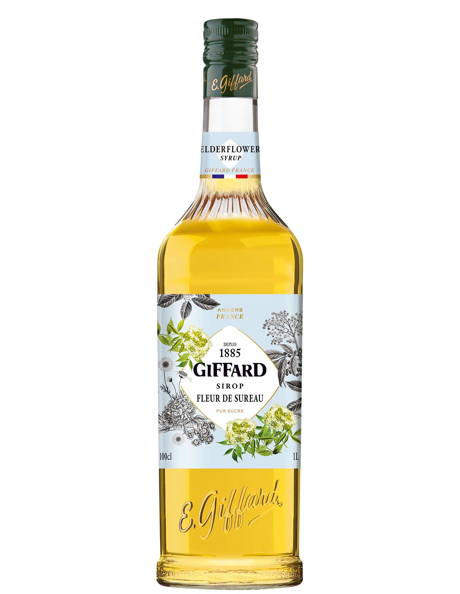 Giffard Elderflower Syrup - French Crafted Floral Beverage Syrup (700ml)