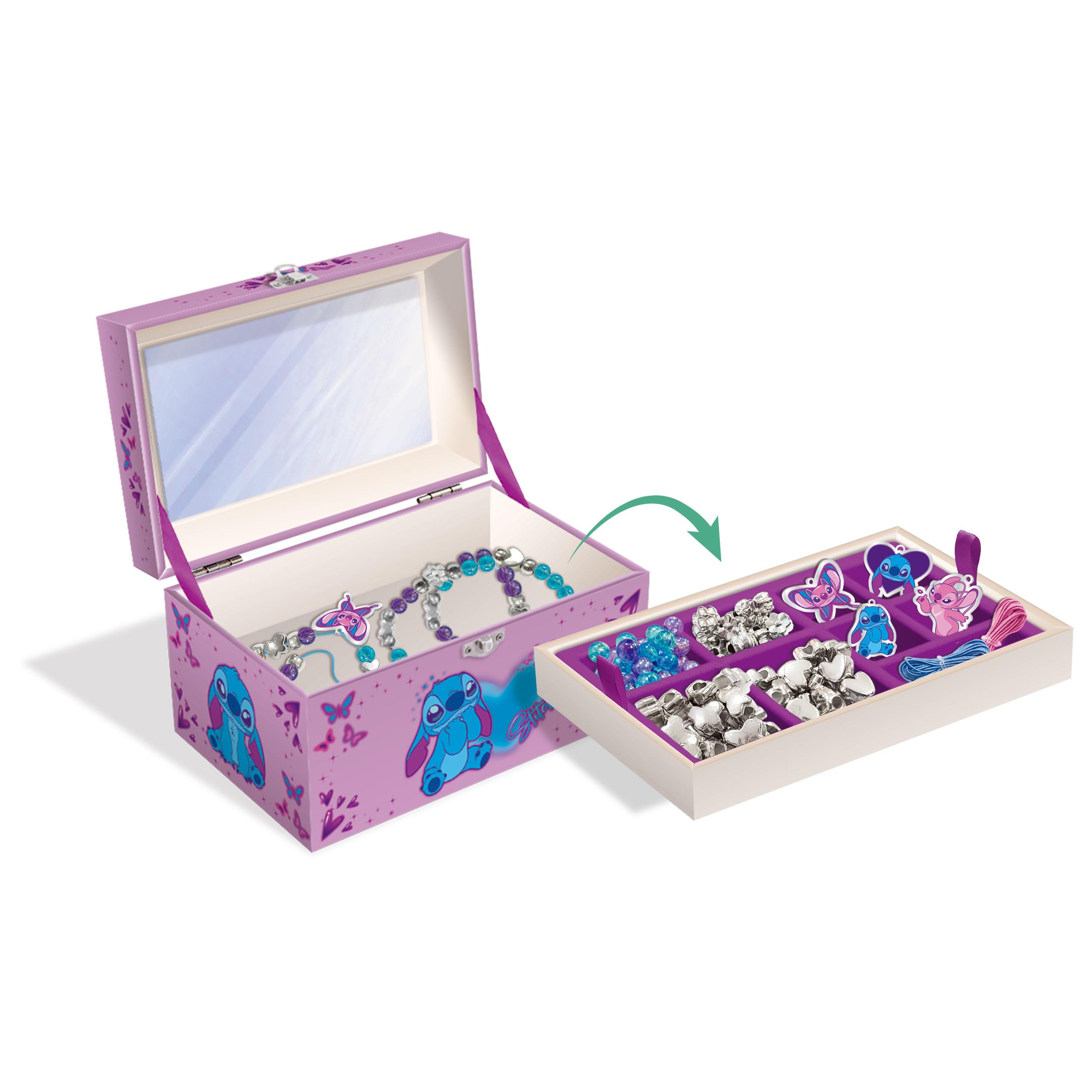 Lisciani DISNEY STITCH Friendship Jewellery Creation Kit - Craft Kit for Ages 7+ 9