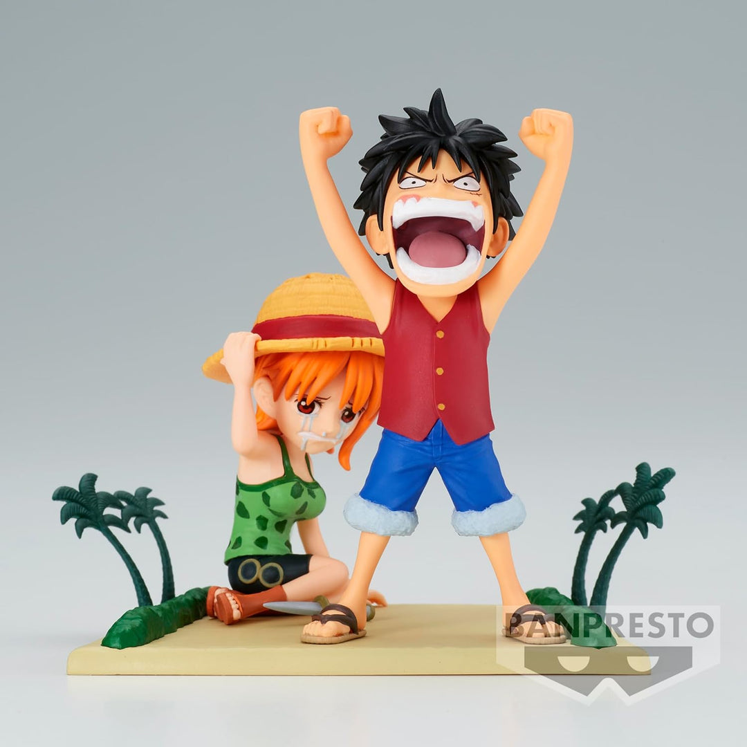 Banpresto World Collectable Figure One Piece Log Stories - Luffy & Nami Vinyl Figure (BPR89111)