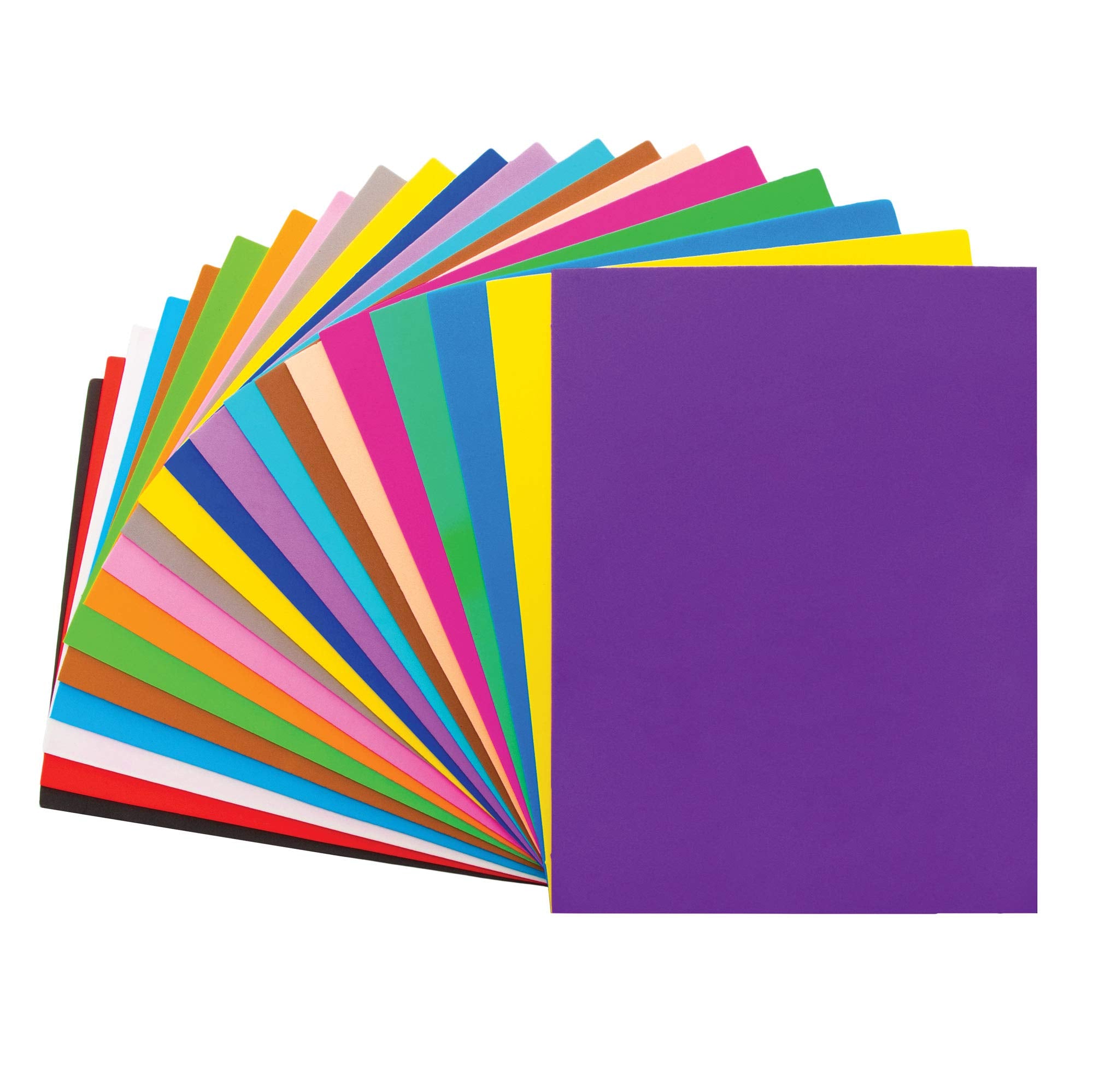 Baker Ross Foam Sheets Class Pack of 50 - Assorted Colors, 30cm x 23cm 1