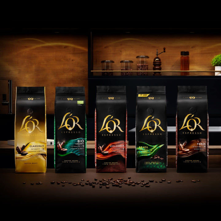 L'OR Crema Absolu Classique Coffee Beans 500g - Intensity 6, Balanced & Smooth with Citrus Notes