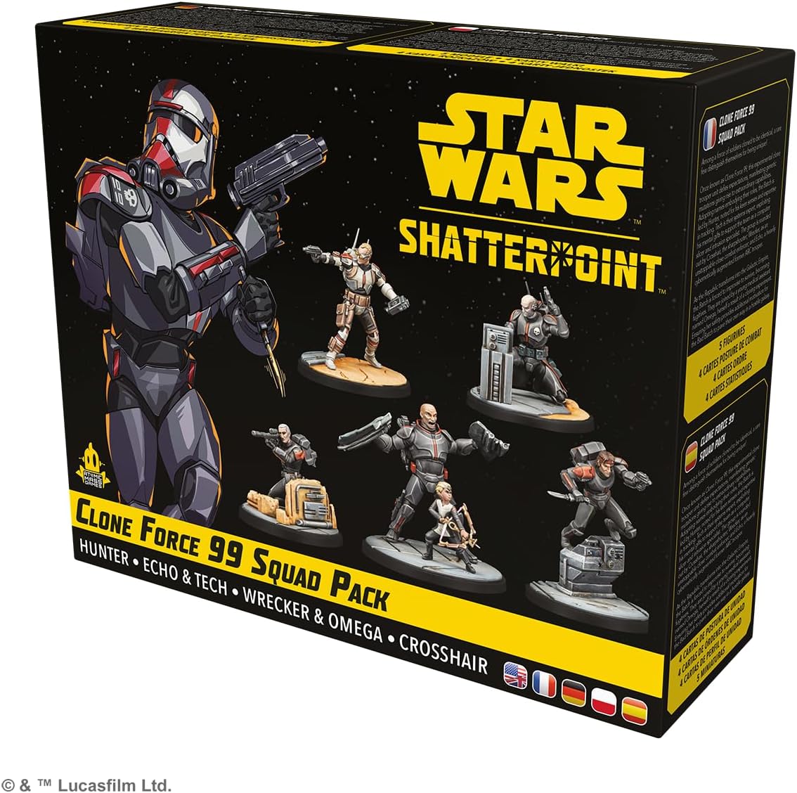 Atomic Mass Games Star Wars: Shatterpoint Clone Force 99 Squad Pack Miniatures Game 3