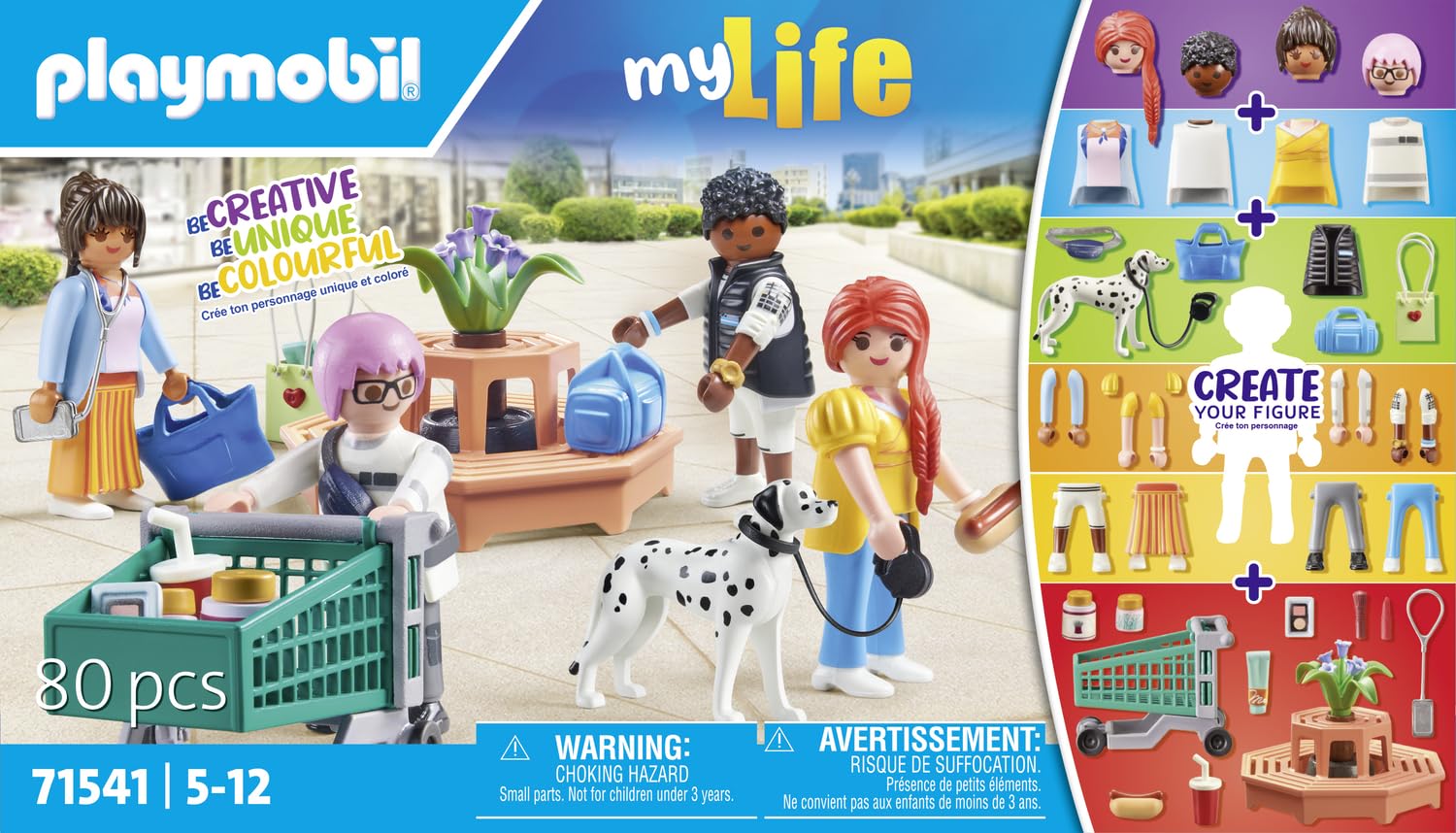 Playmobil MyFigures Shopping Playset - Customizable Figures | 80 Pieces | Ages 4+ 4