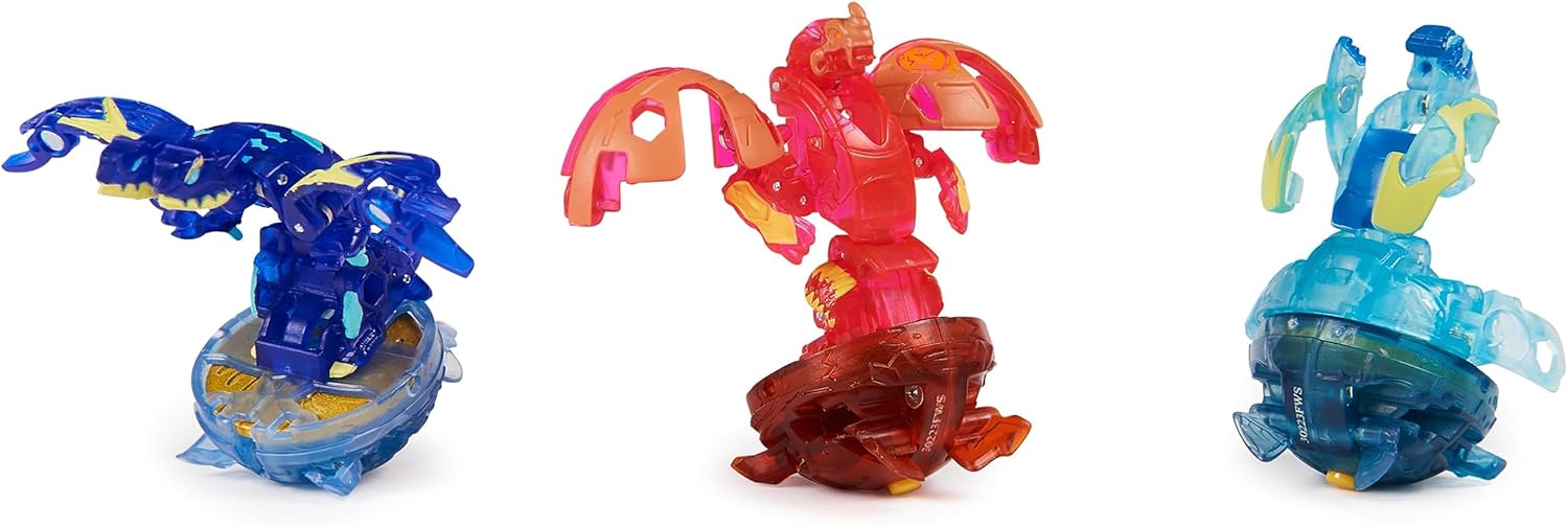 BAKUGAN Ultimate 6-Pack - Spinning Attack Dragonoids, Titanium & Core Balls for Kids 6-8