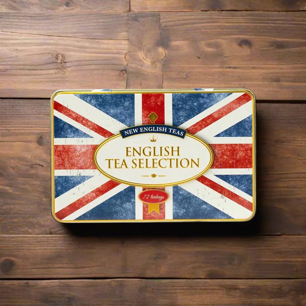 New English Teas Union Jack Flag Tin - 72 Teabag Selection of English Breakfast, Earl Grey & Afternoon 9