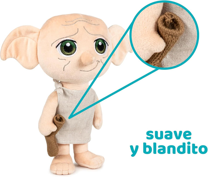 Famosa Softies - Harry Potter Dobby the Elf Sound Plush Toy 30cm - Officially Licensed Soft Toy for All Ages