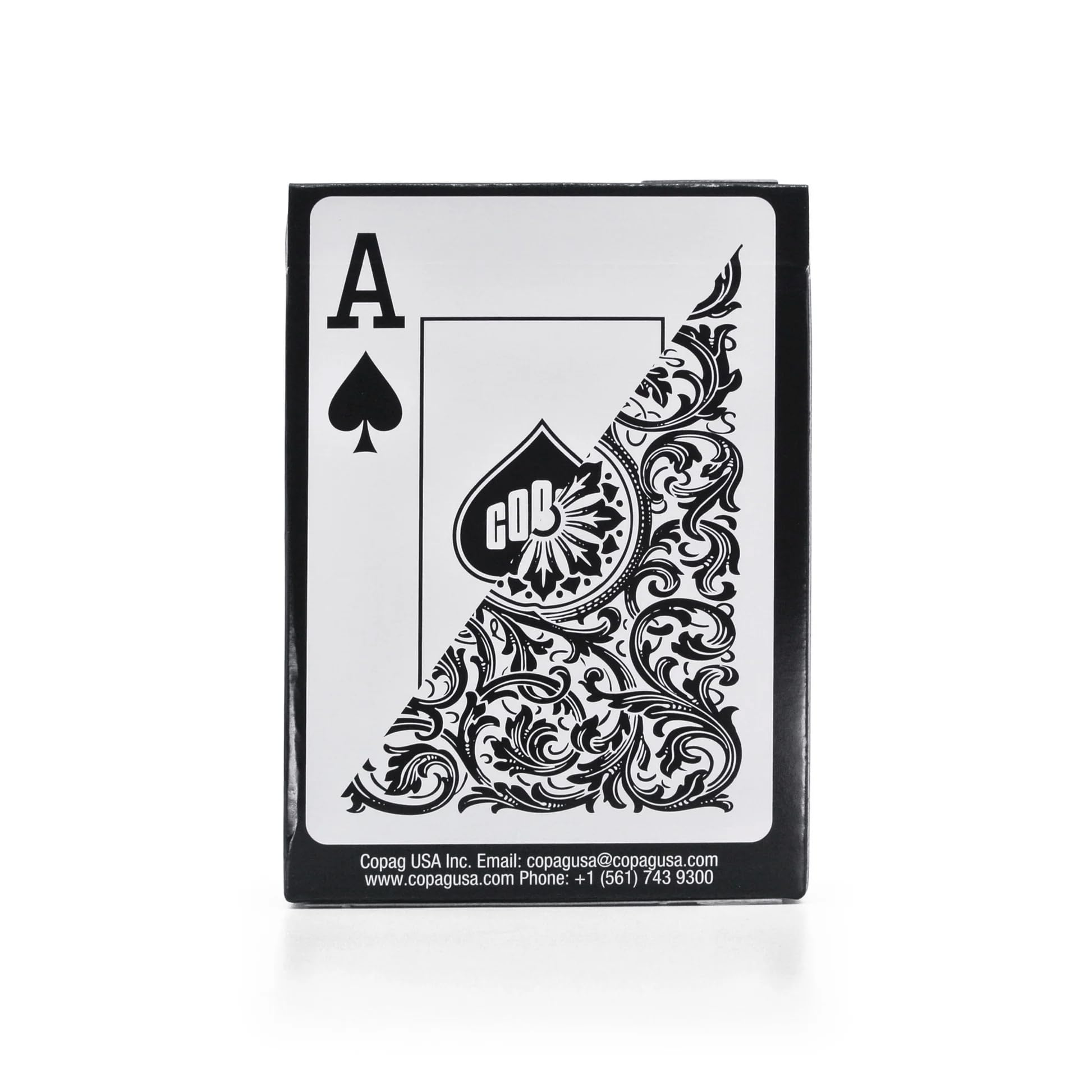Copag Poker Size Jumbo Index Black Playing Cards | PVC Plastic Deck | Adult Unisex