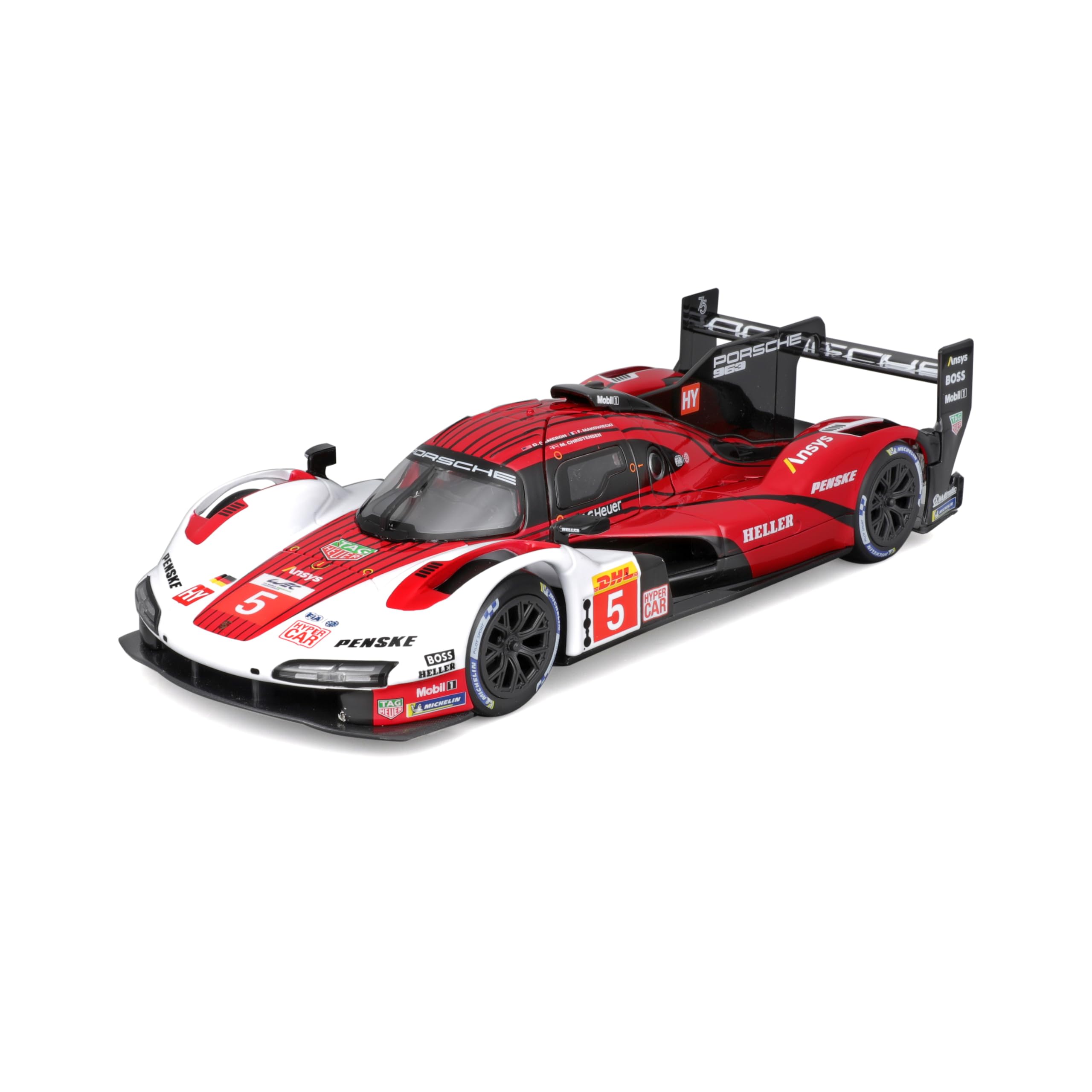 Bburago Porsche Penske 963 GTP Race Car - 1:24 Scale Die-Cast Replica | Blue | 2023 Model