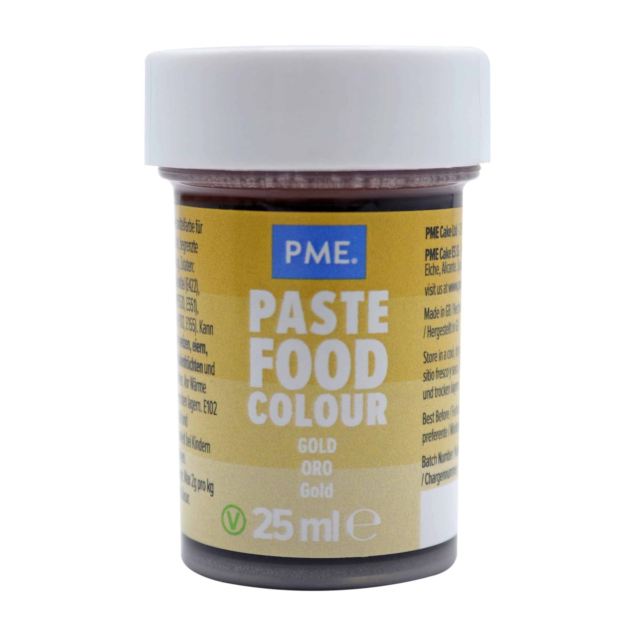 PME Paste Food Colouring - Old Gold | Concentrated Gel Paste | 25g
