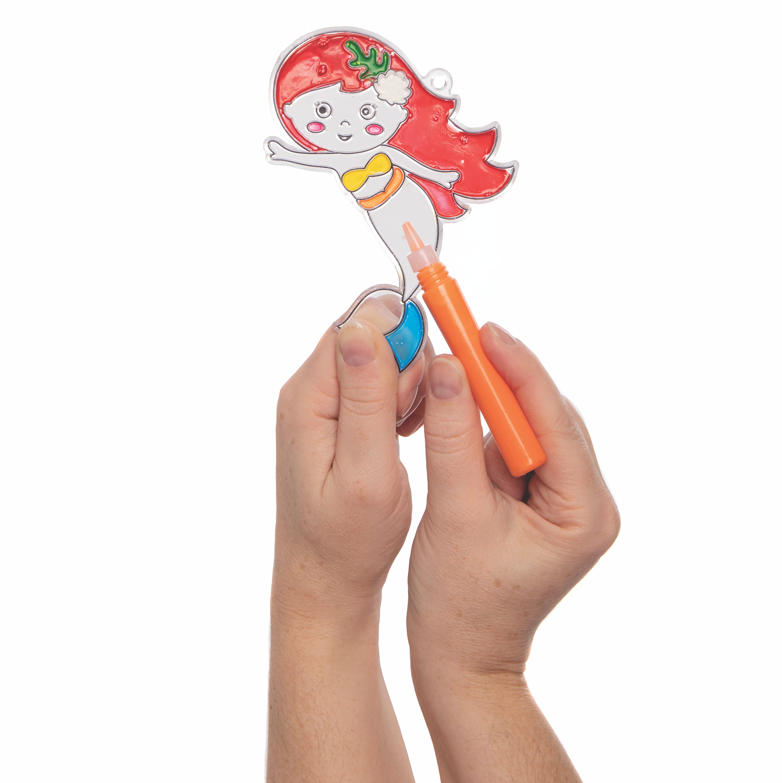 Baker Ross Suncatcher Paint Pens - 12 Assorted Colors | 10ml Tubes | Ages 3+ 2