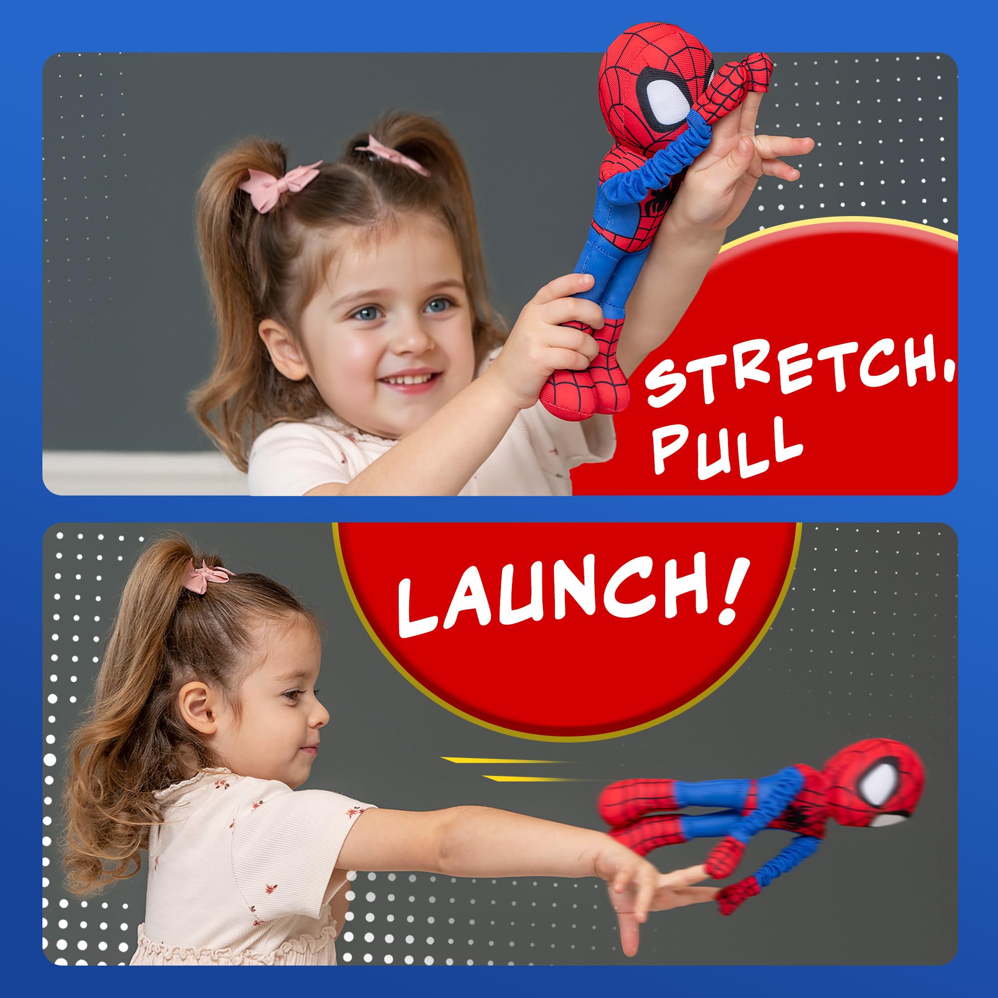 Marvel Spidey and His Amazing Friends Slingshot Plush Spider-Man Toy - Stretchable Arms for Web-Slinging Fun 10