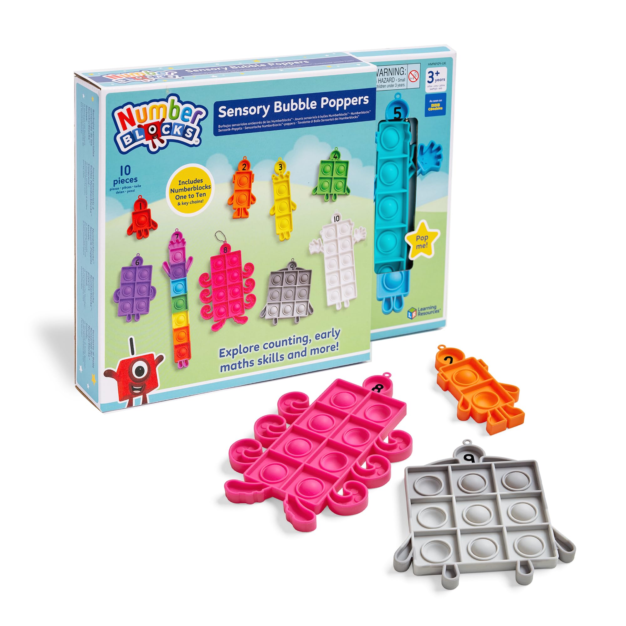 Learning Resources Numberblocks Sensory Bubble Poppers - Educational Fidget Toy for Kids 3+ 1