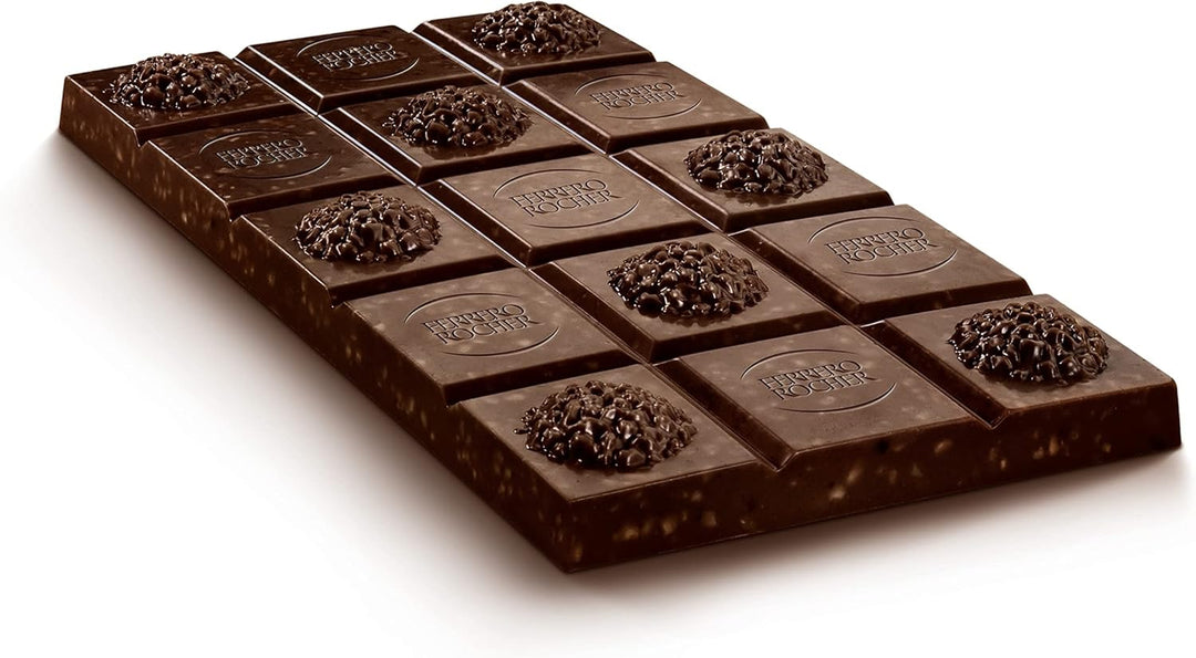 Ferrero Rocher Dark Chocolate and Hazelnut Bar, 55% Cocoa, 90g