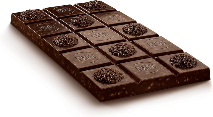 Ferrero Rocher Dark Chocolate and Hazelnut Bar, 55% Cocoa, 90g