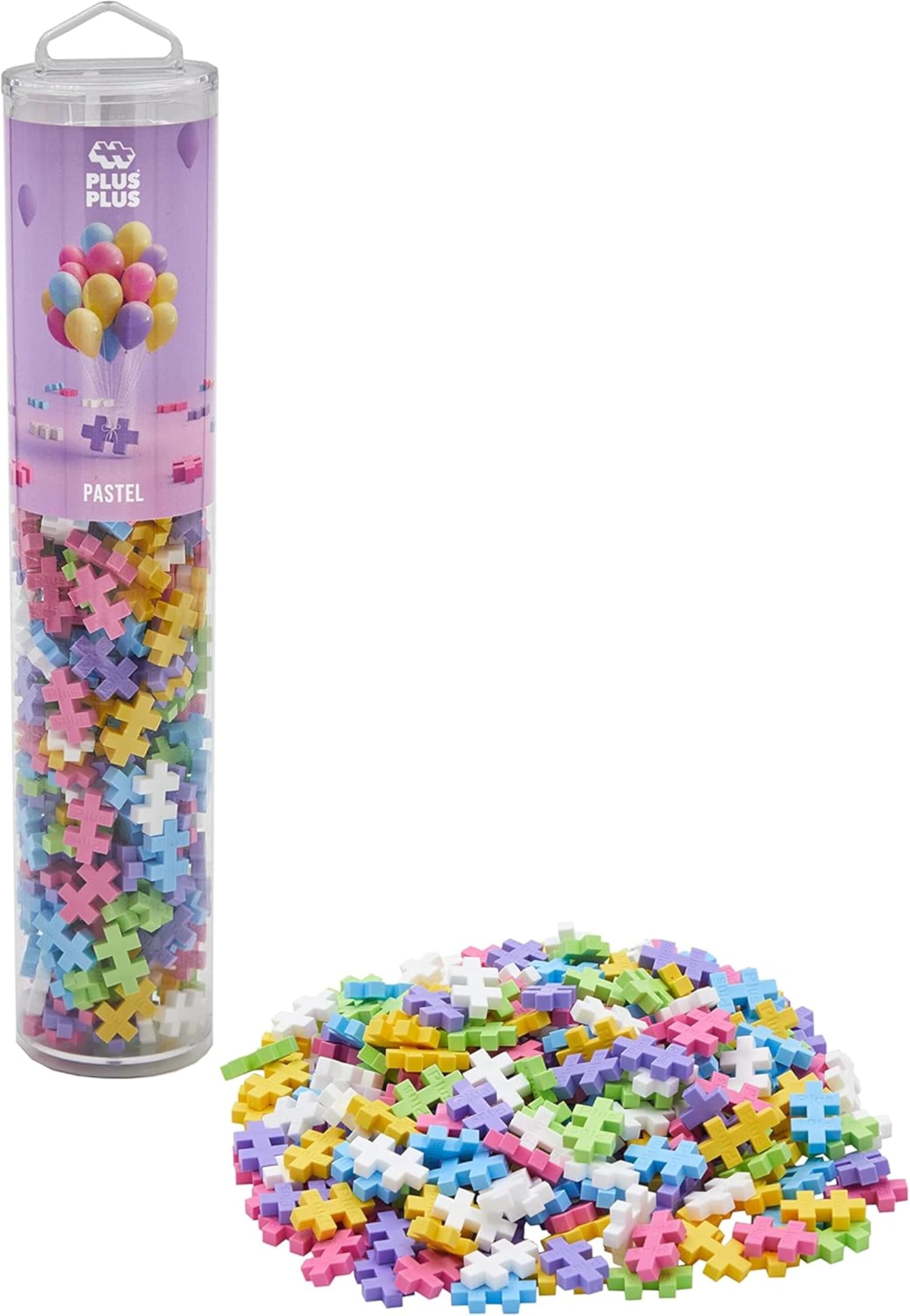 PLUS PLUS Building Blocks Set - 240 pcs Creative STEM Toy | Pastel Colors | Ages 5+ 1