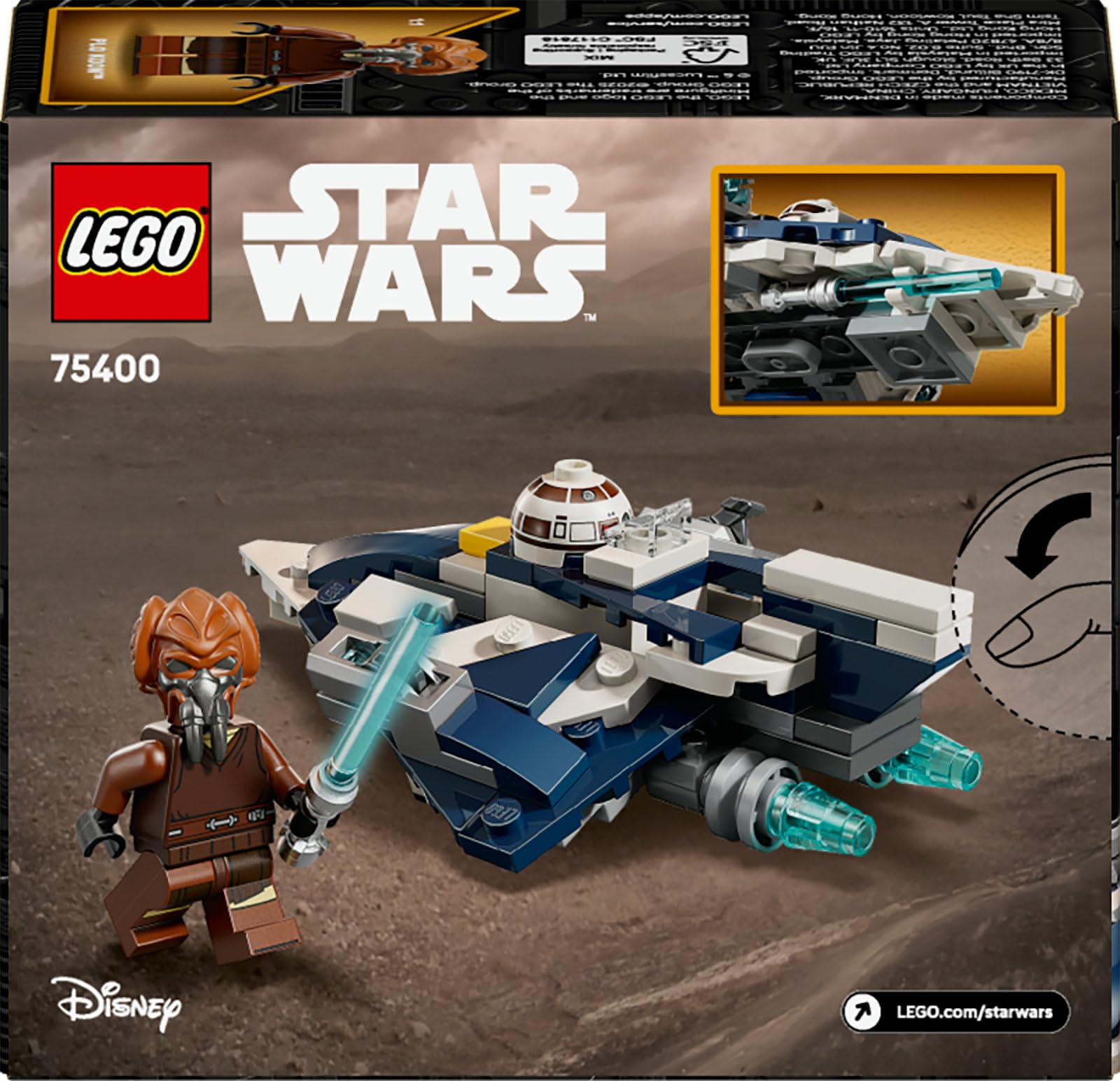 LEGO Star Wars Plo Koon's Jedi Starfighter Microfighter - Building Set for Kids 6+ 7