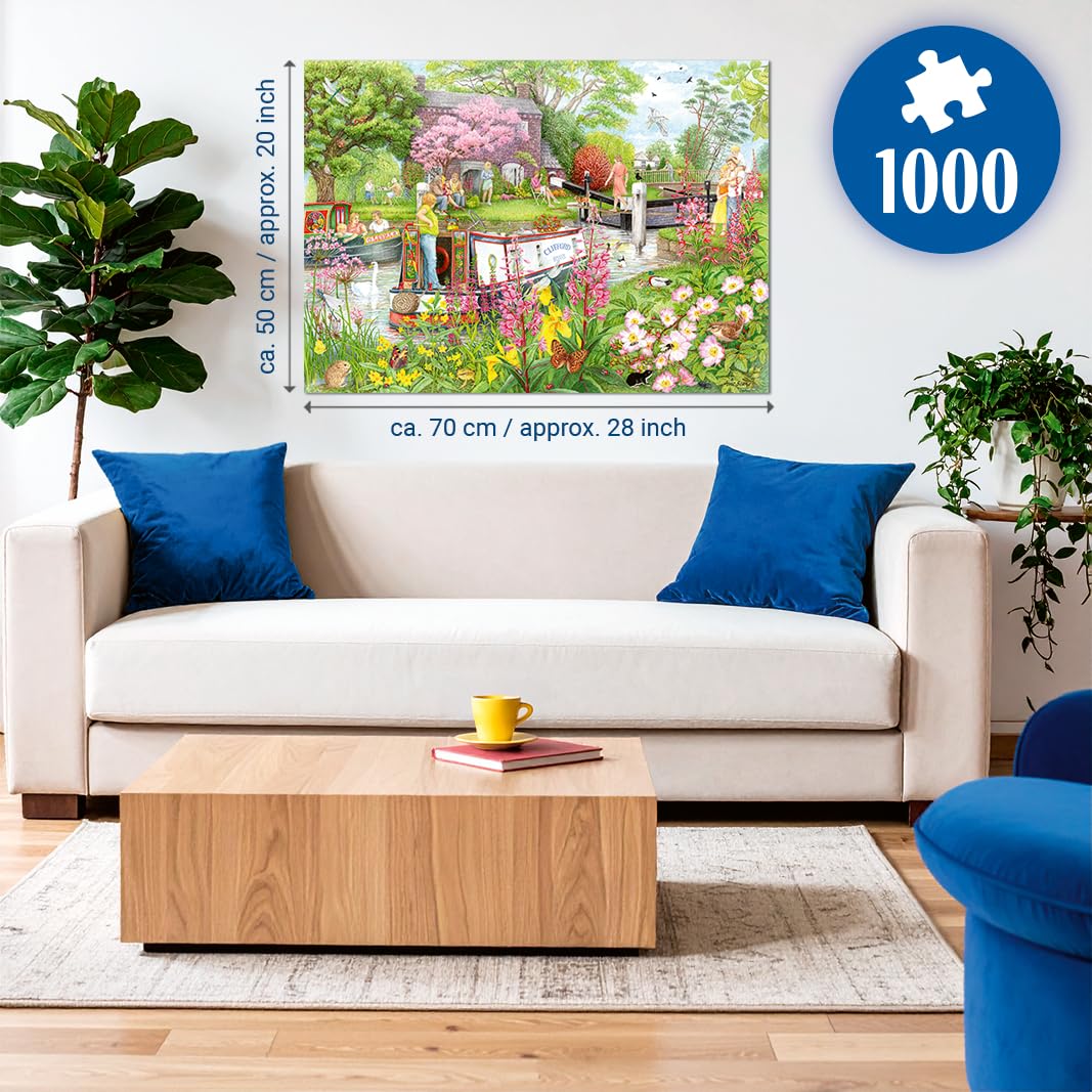 Ravensburger Cosy Café No.4 1000 Piece Jigsaw Puzzle - Charming River Scene | Adults & Families