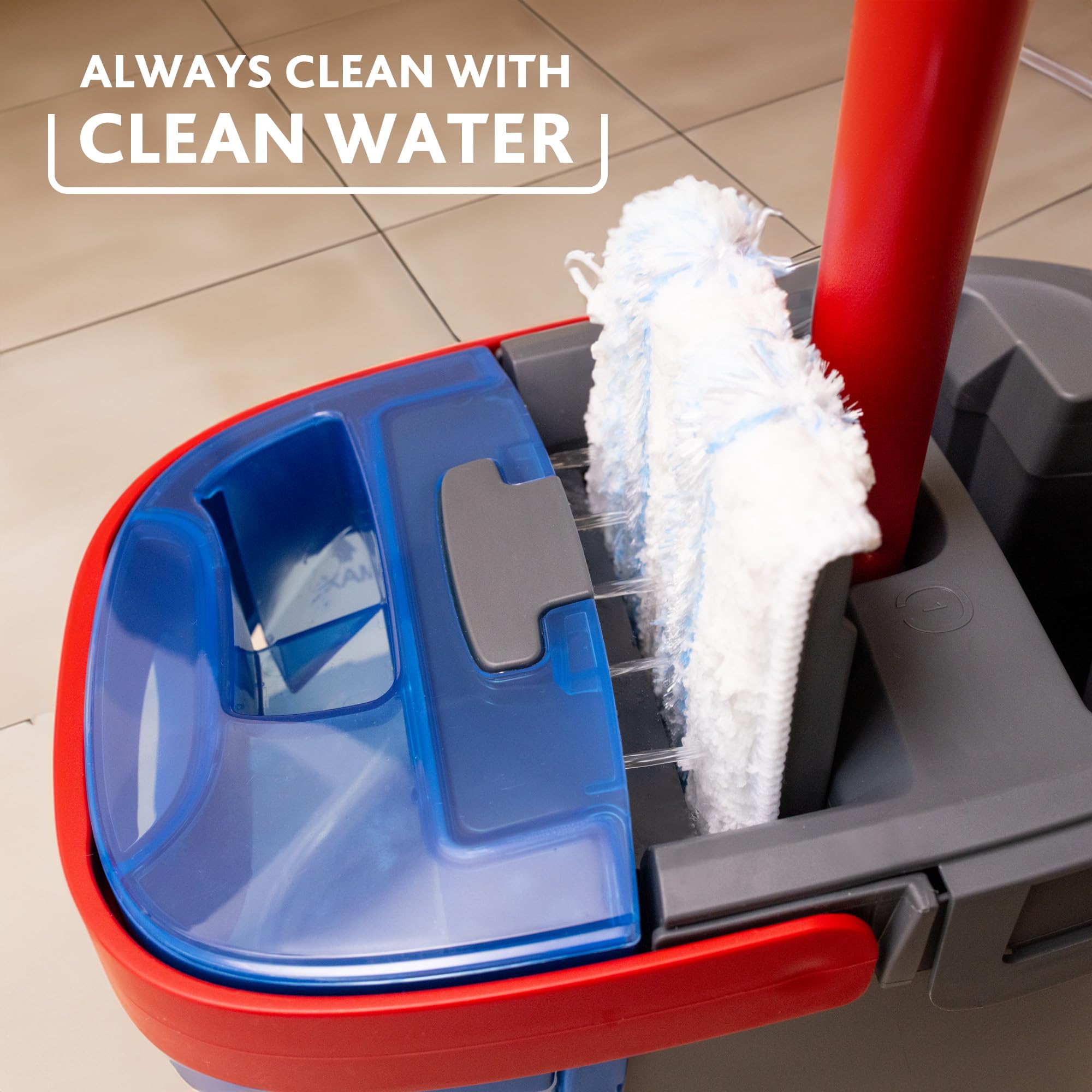 Vileda H2PrO Flat Mop System with Clean & Dirty Water Separation 4